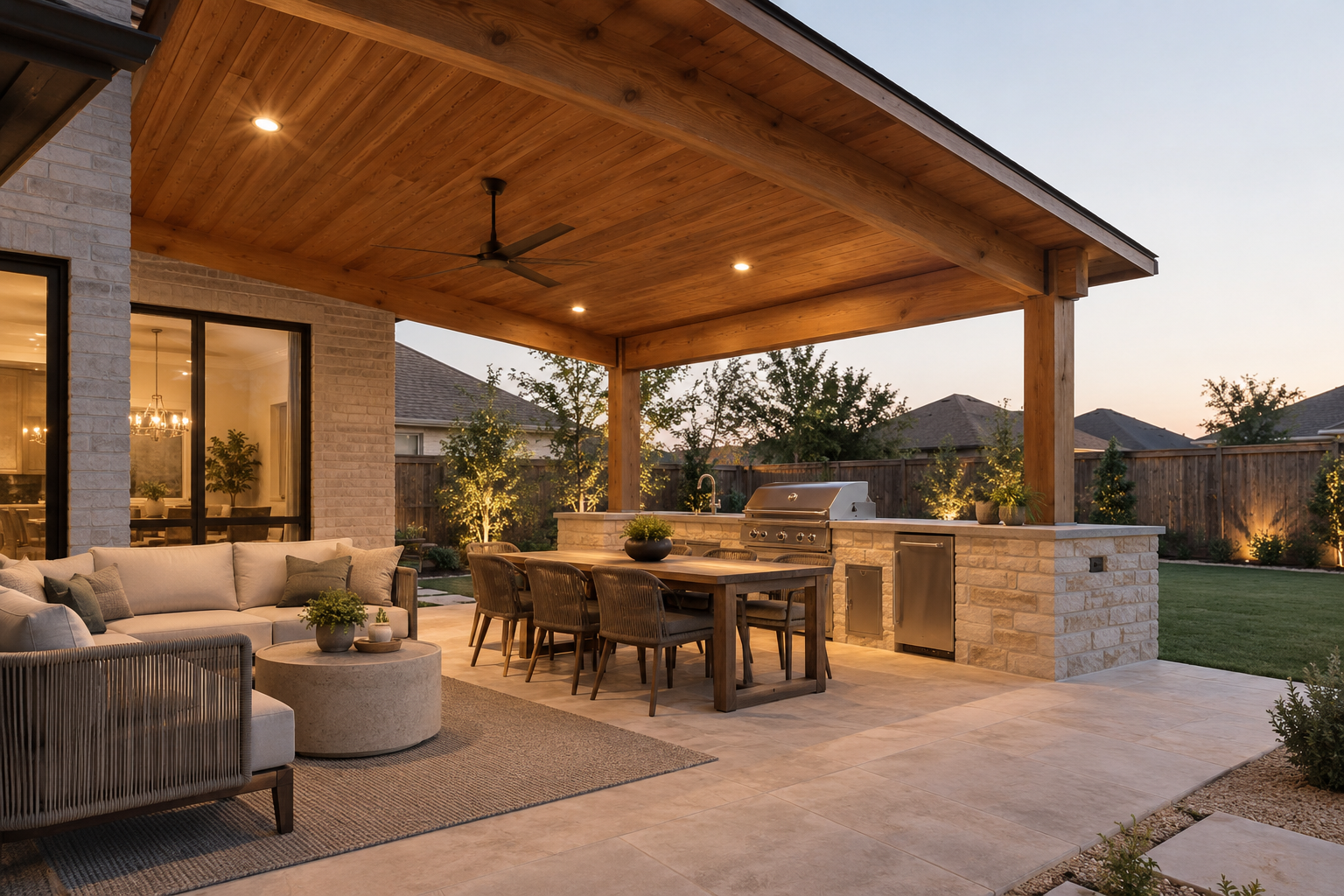 Twilight Pavilion Patio Retreat