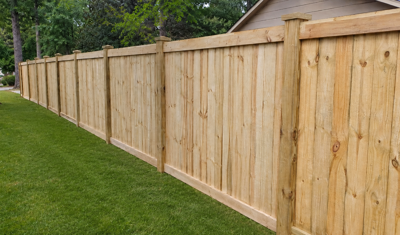 Professional fencing project for a clean outdoor property