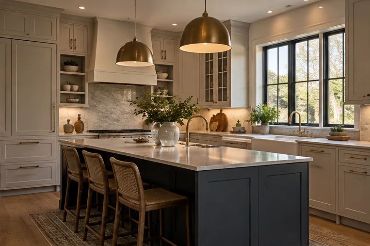 Generated kitchen remodeling atmosphere image, not company project proof