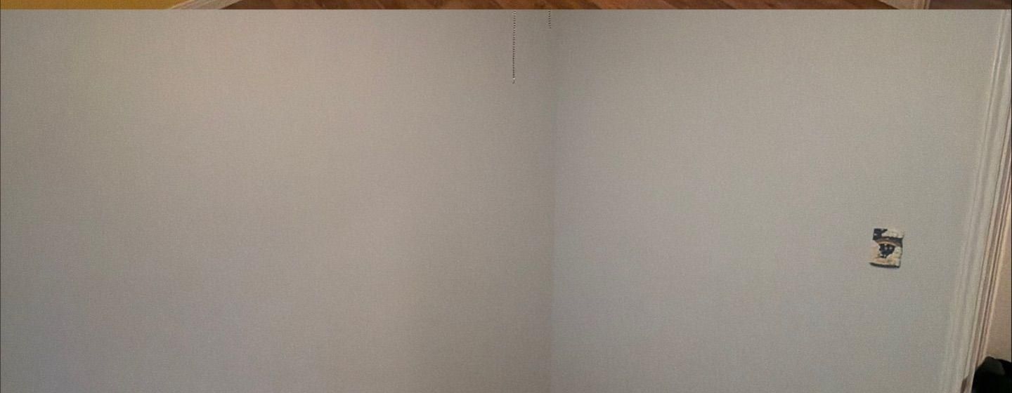 Before and after photo of a bedroom painted by Hill Country Painting in Pflugerville, TX