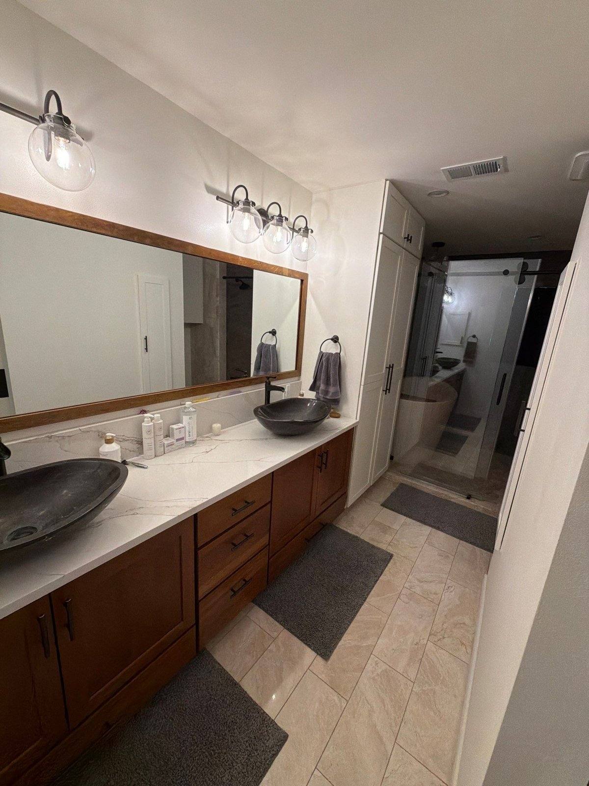 Master bathroom before painting in Buda, TX by Hill Country Painting