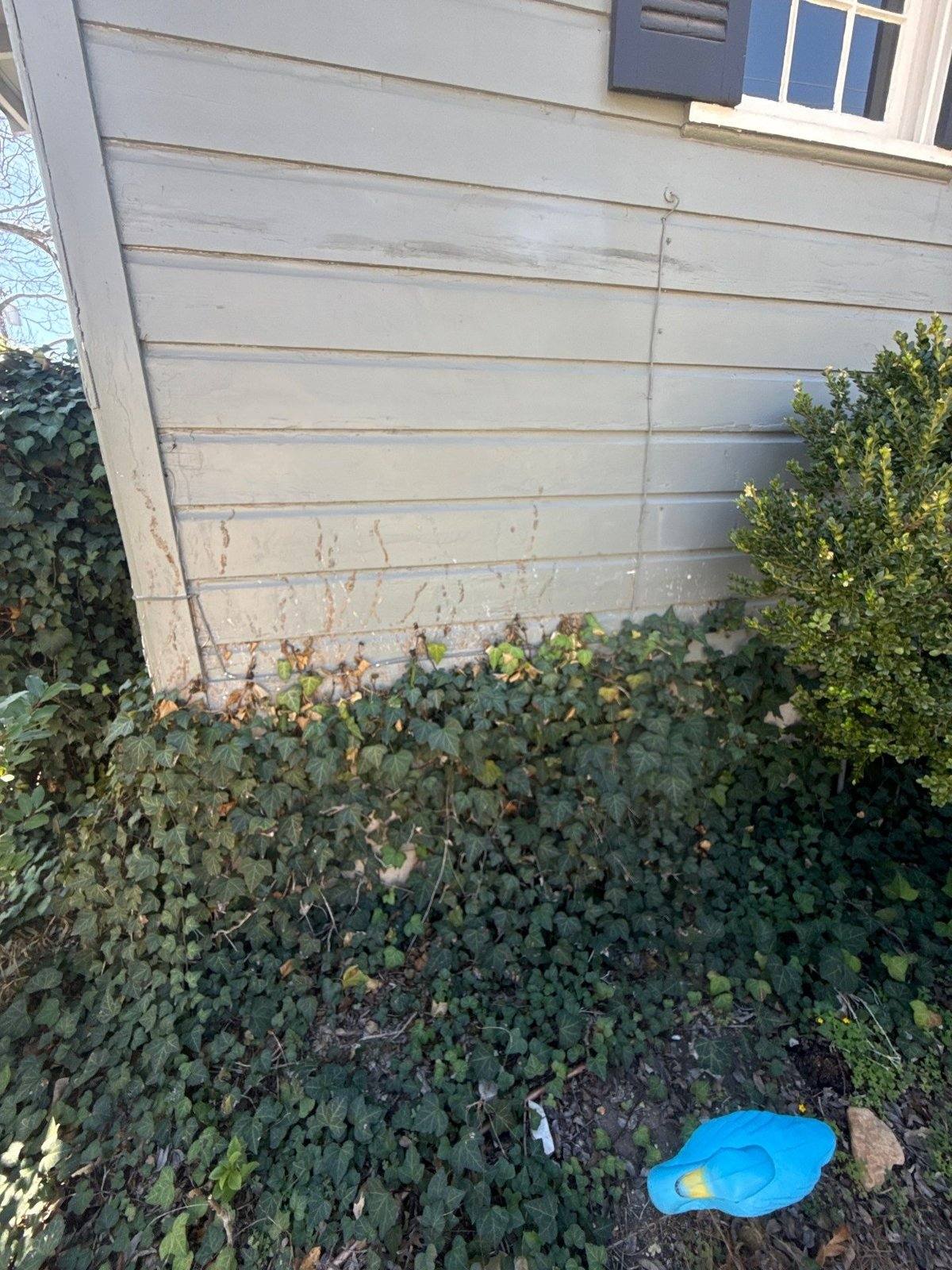 Siding detail before exterior painting in Austin, TX by Hill Country Painting