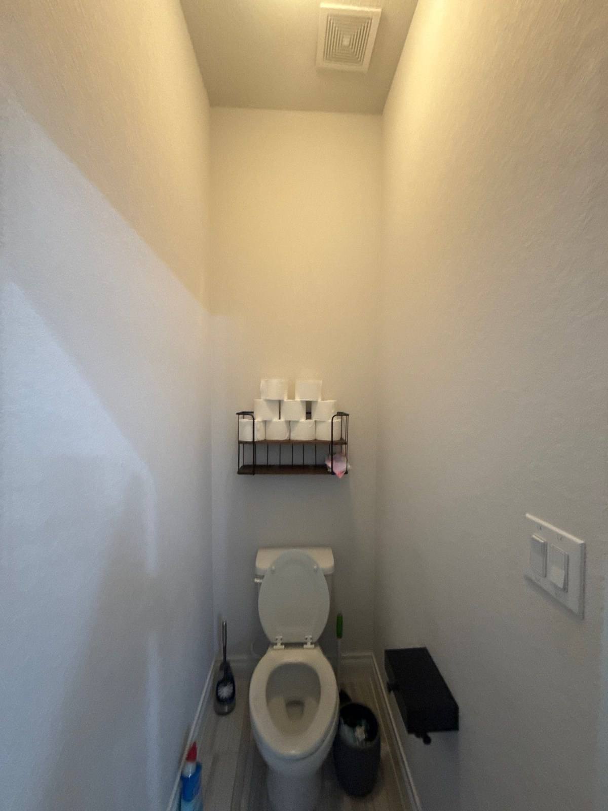 Primary bathroom before interior painting in Georgetown, TX by Hill Country Painting