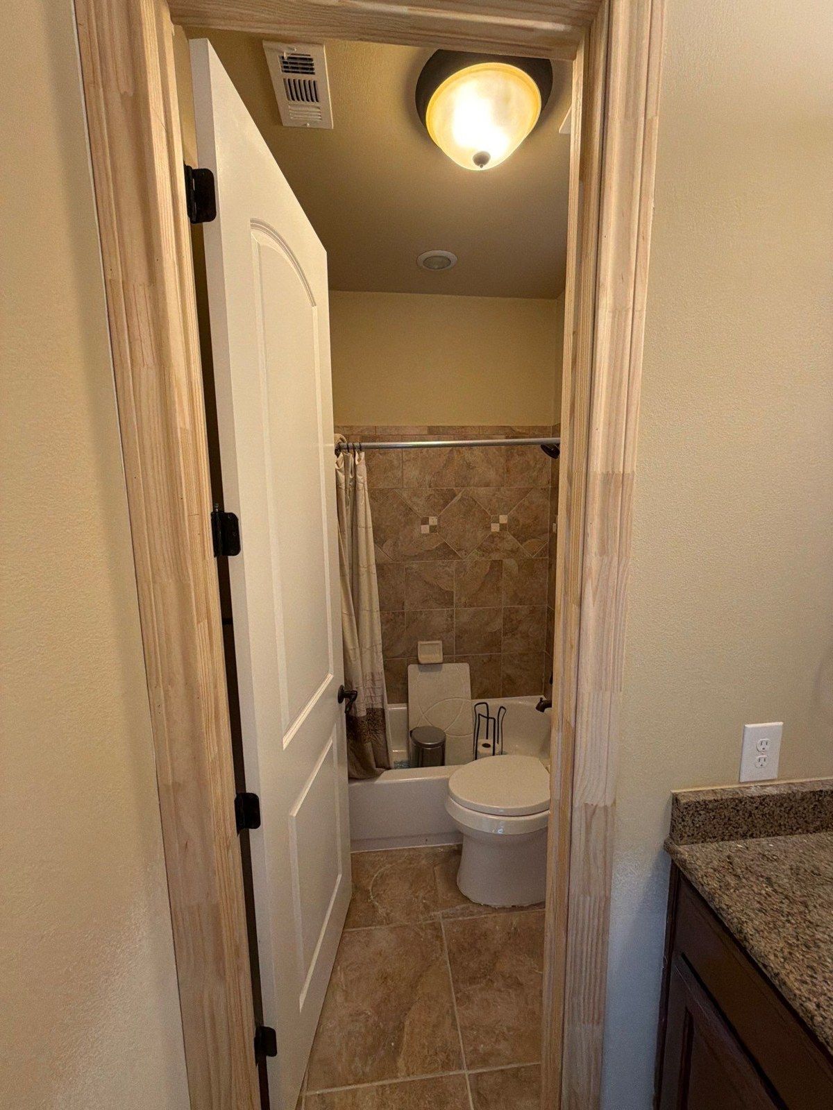 Bathroom before painting in Leander, TX by Hill Country Painting
