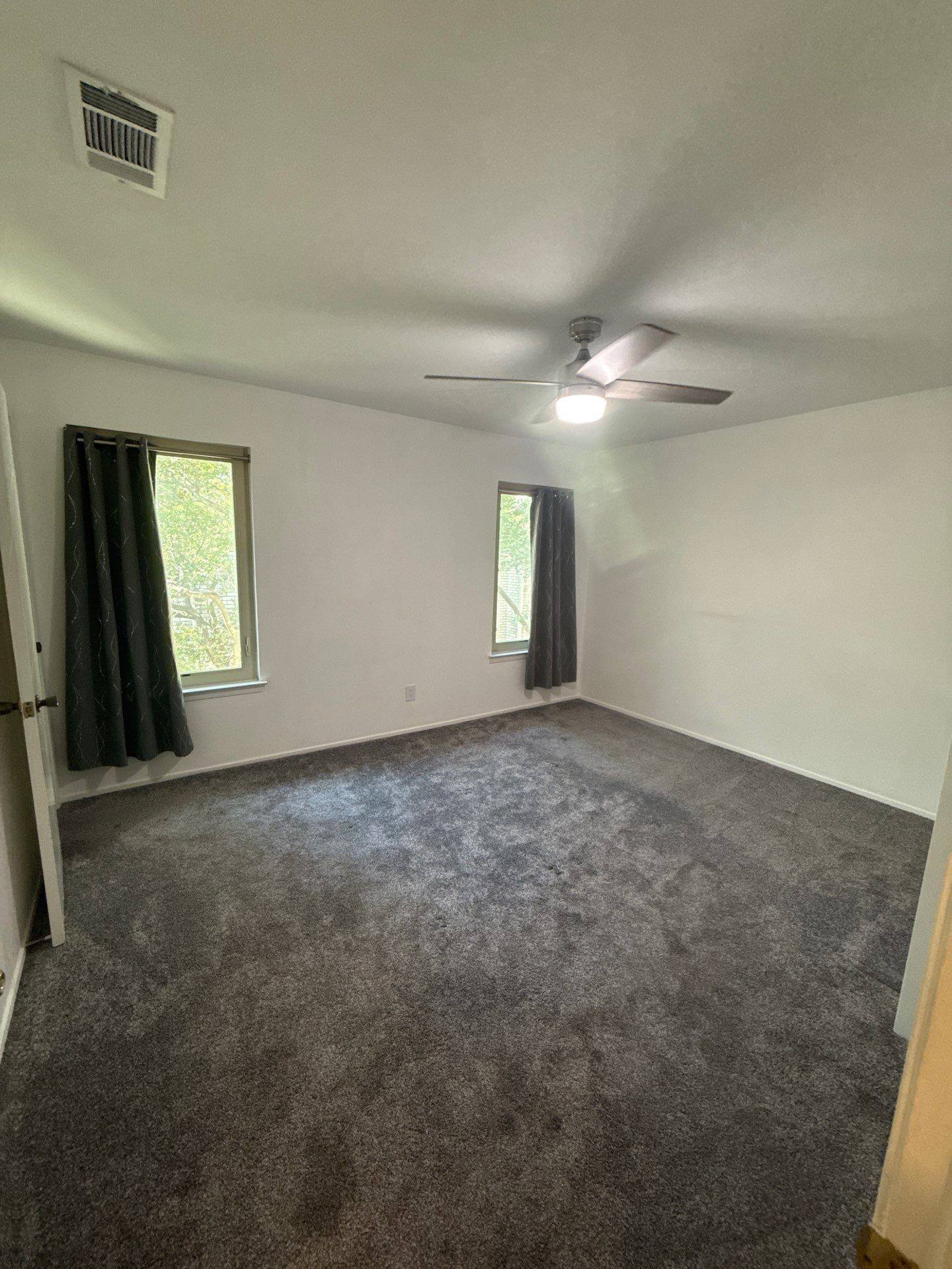 Bedroom ahead of interior painting in Austin, TX by Hill Country Painting