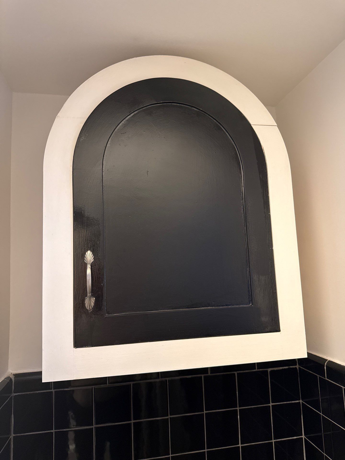 Bathroom cabinet ahead of cabinet painting in Austin, TX by Hill Country Painting