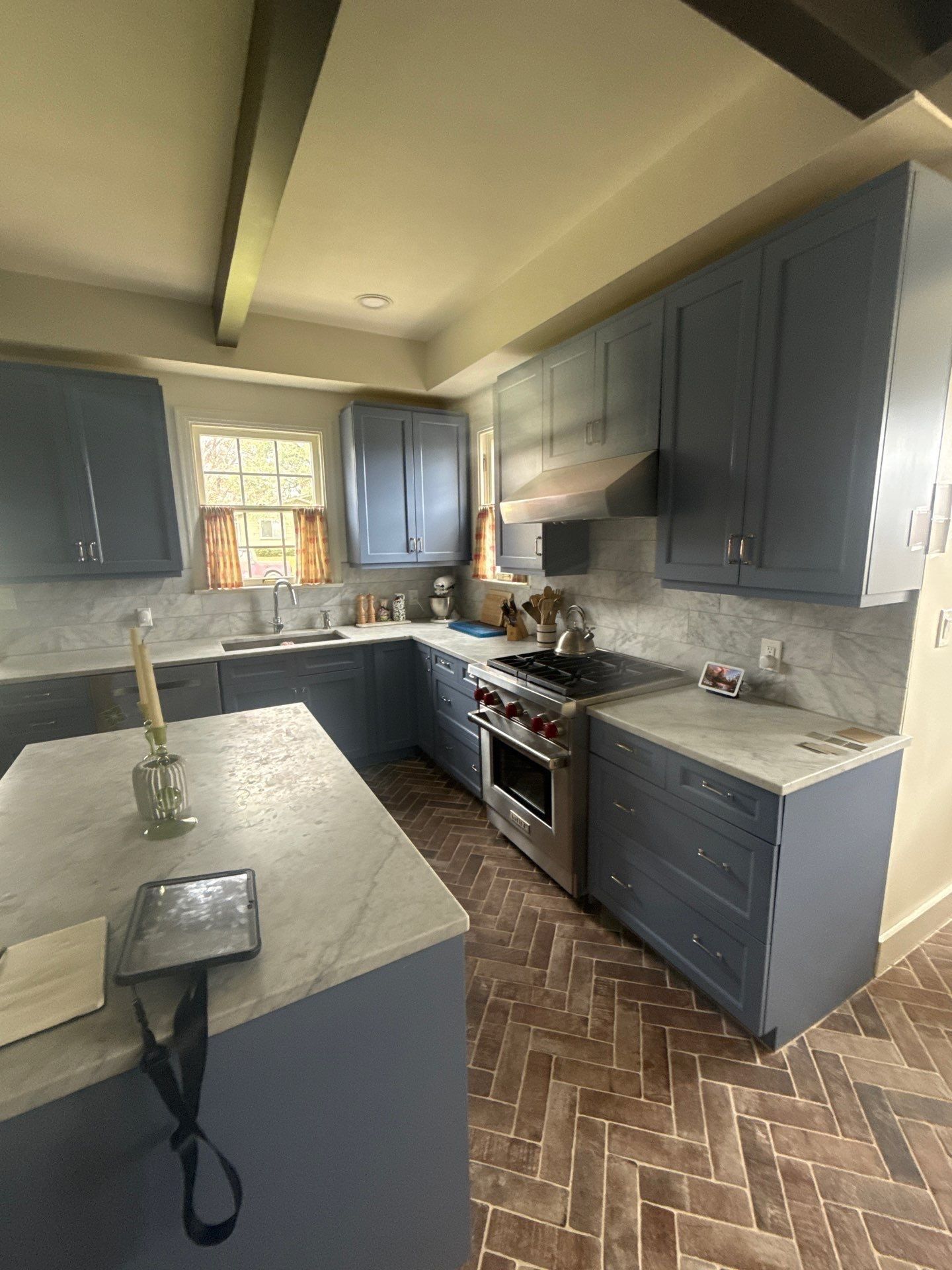 Kitchen cabinets ahead of cabinet painting in Austin, TX by Hill Country Painting