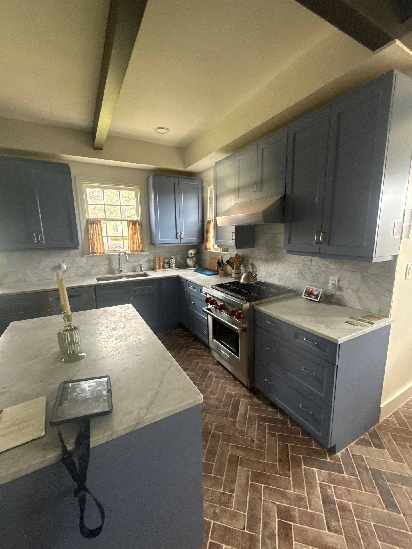 Kitchen cabinets ahead of cabinet painting in Austin, TX by Hill Country Painting