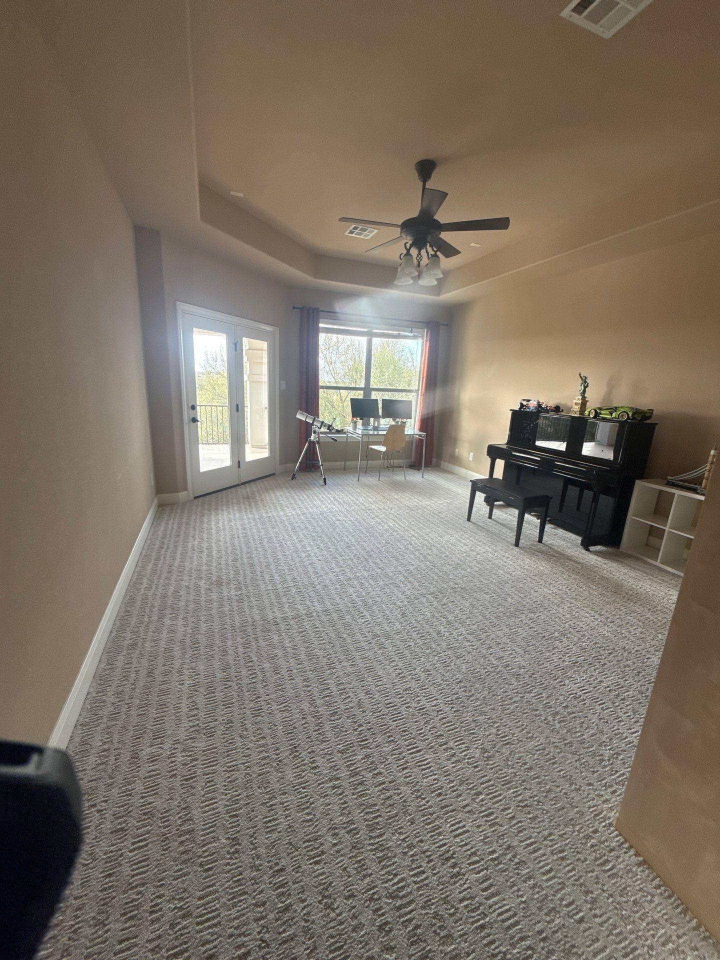 Back music room ahead of interior painting in Austin, TX by Hill Country Painting