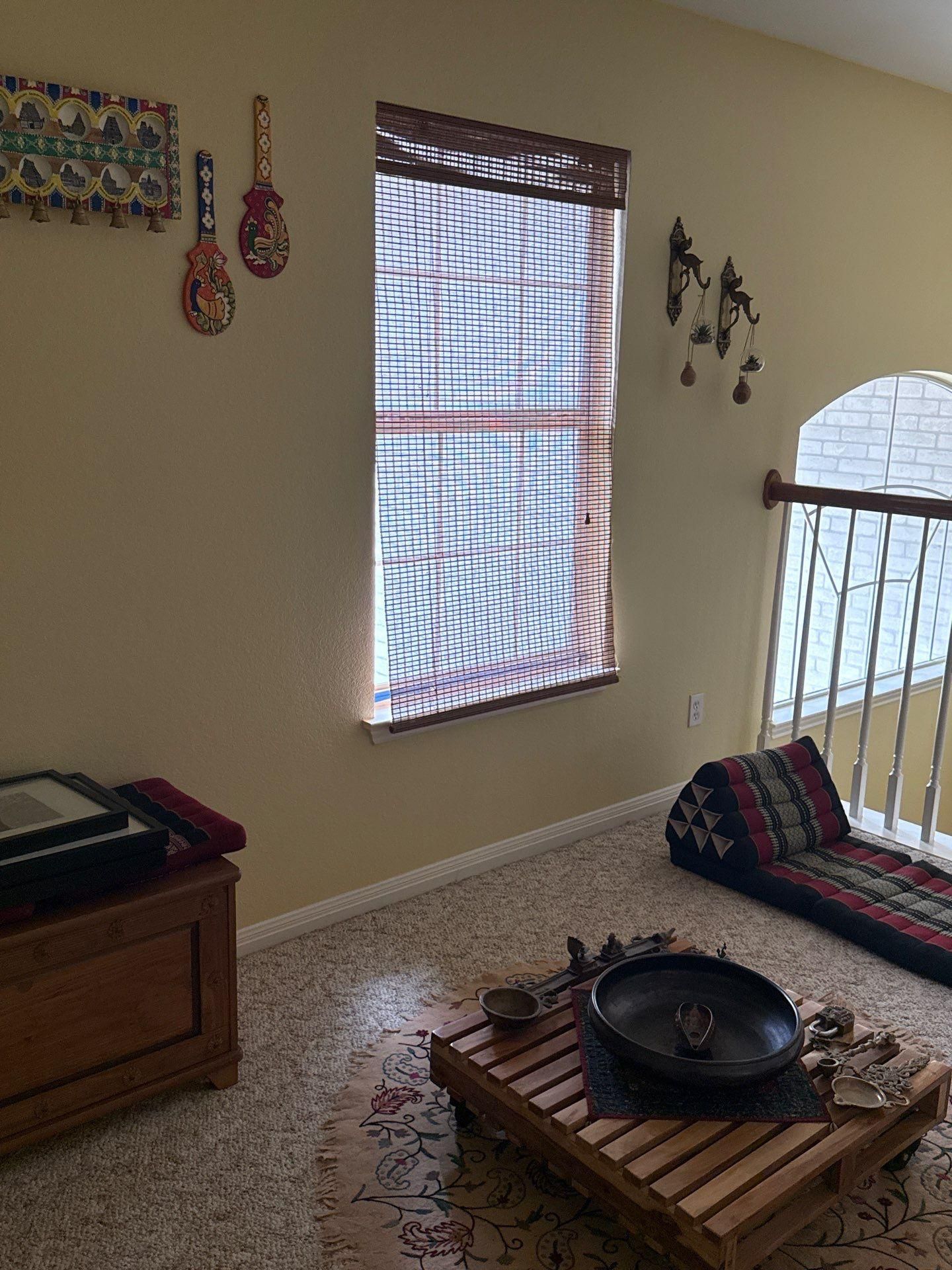 Media room ahead of interior painting in Austin, TX by Hill Country Painting
