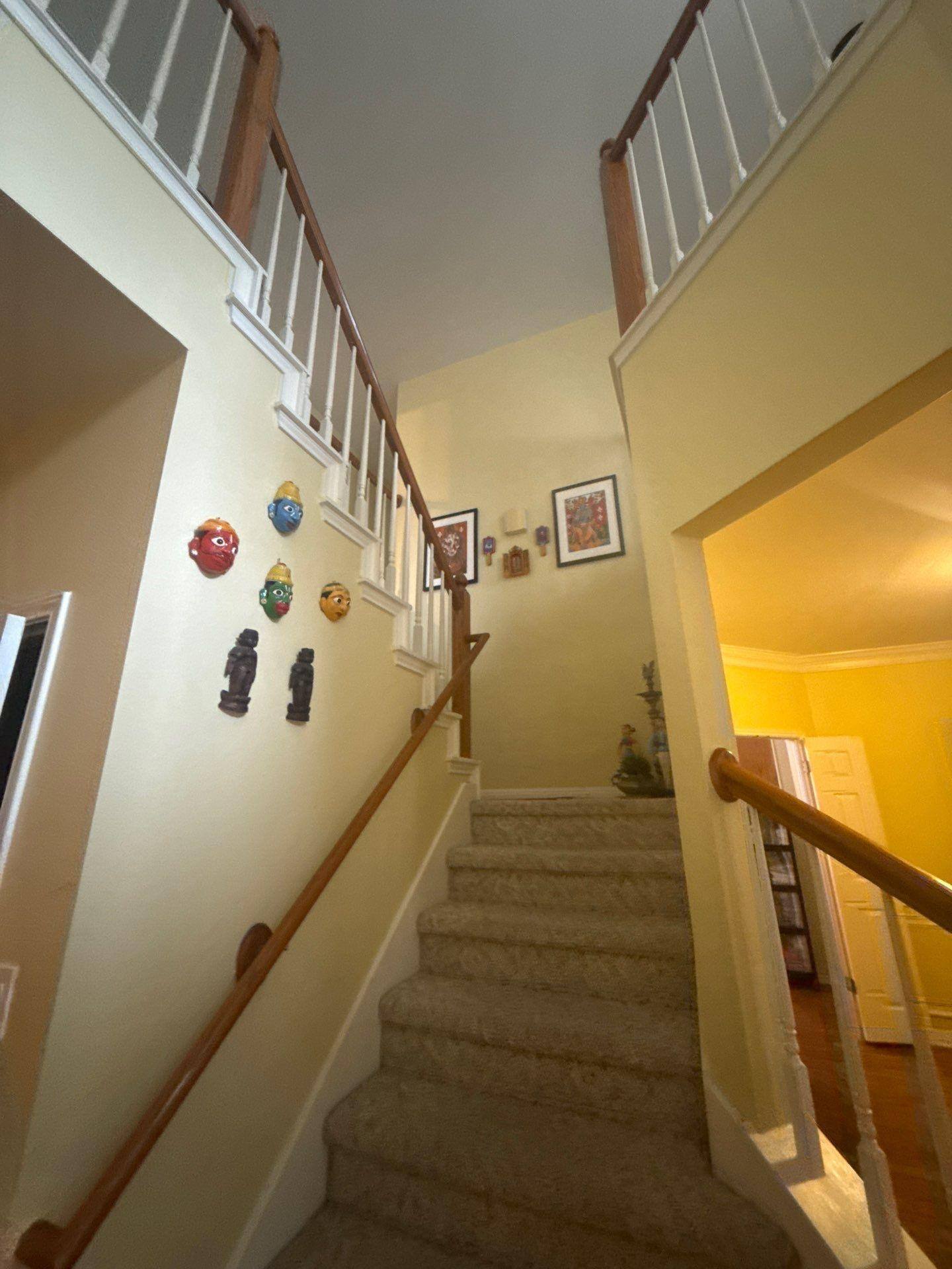 Stairwell ahead of interior painting in Austin, TX by Hill Country Painting