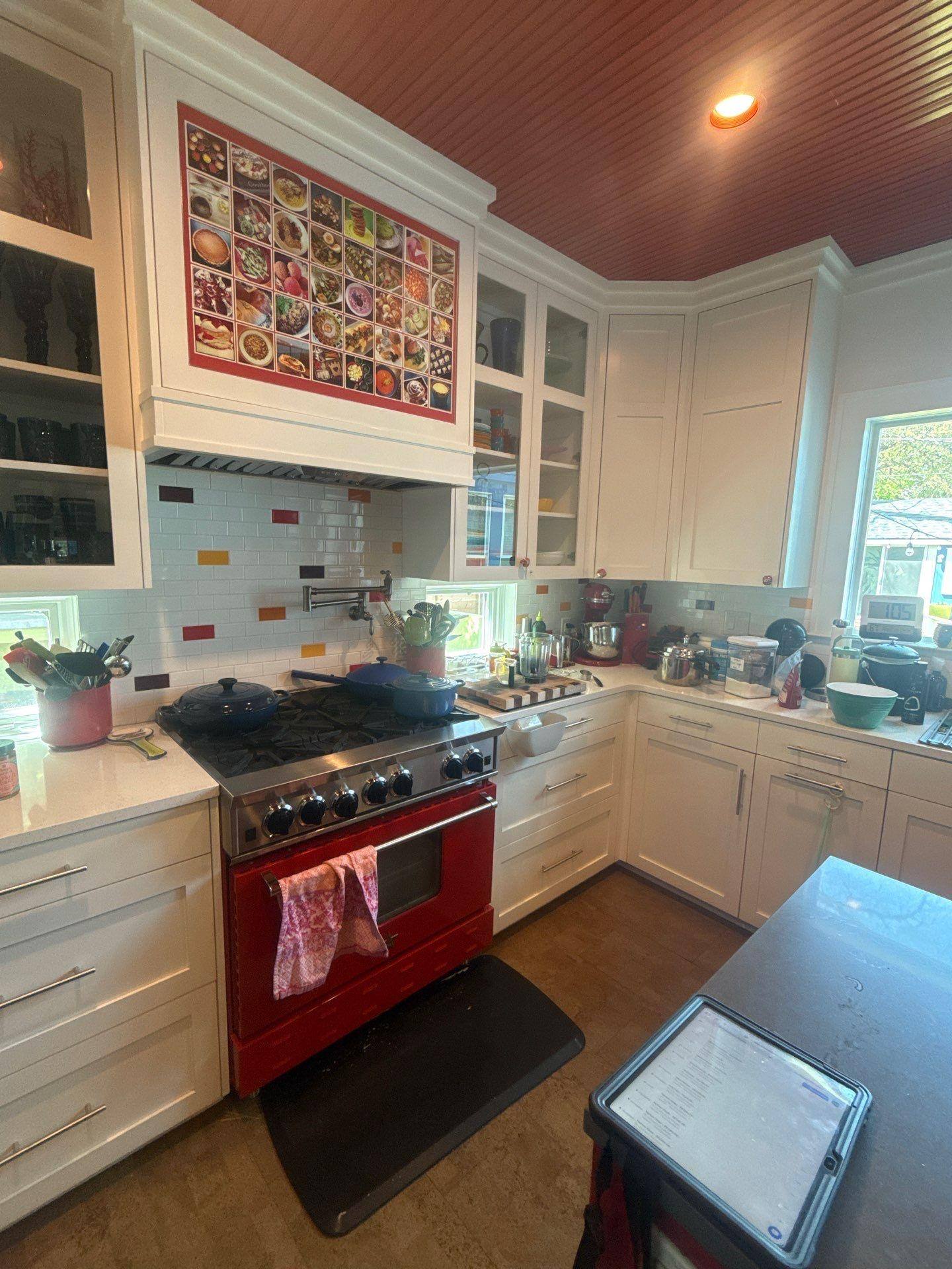 Kitchen ahead of cabinet painting in Austin, TX by Hill Country Painting