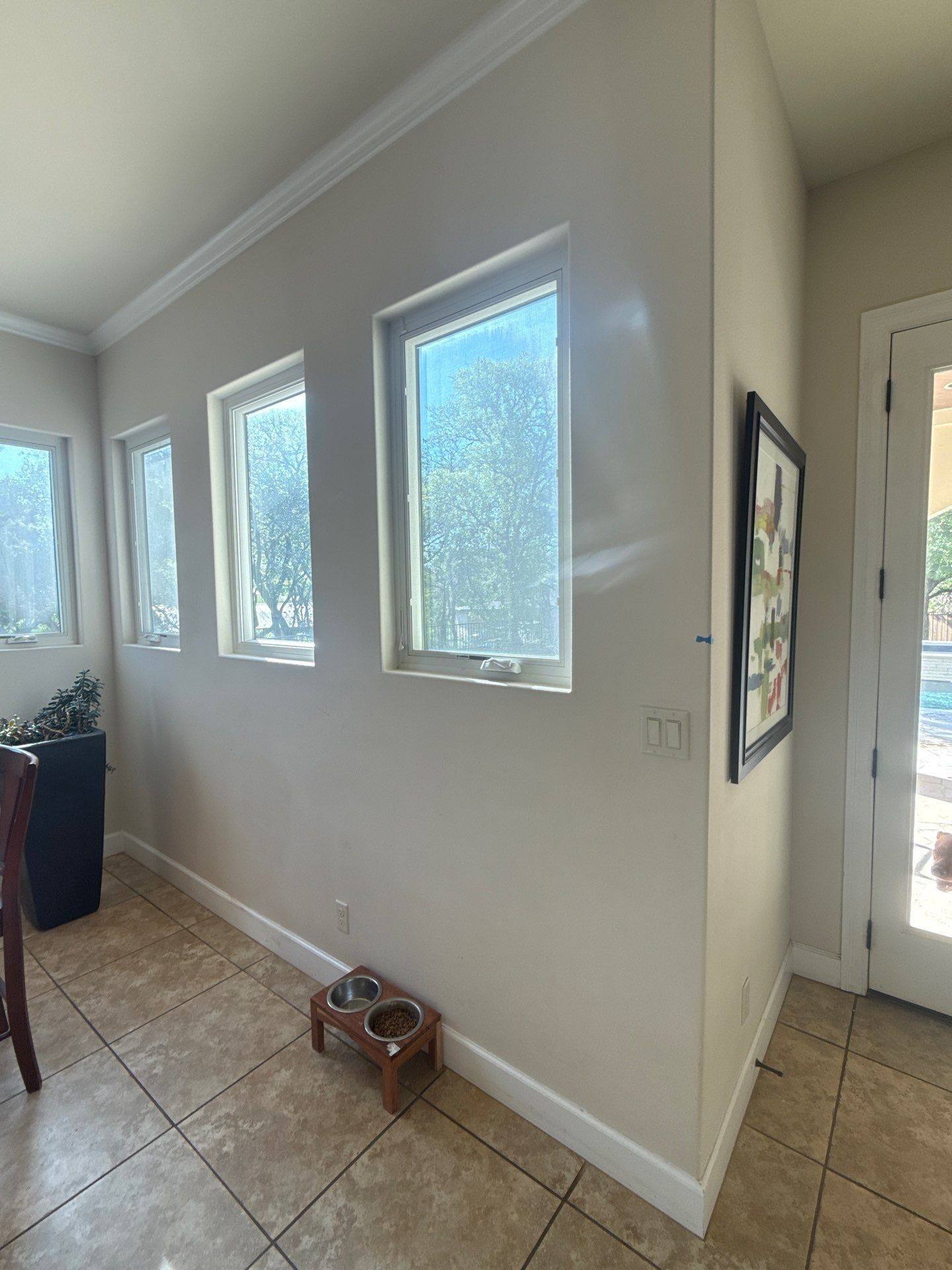 Breakfast area ahead of painting in Austin, TX by Hill Country Painting