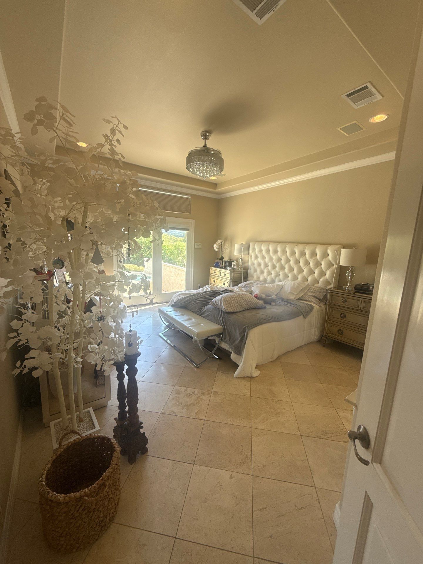 Master bedroom ahead of painting in Austin, TX by Hill Country Painting