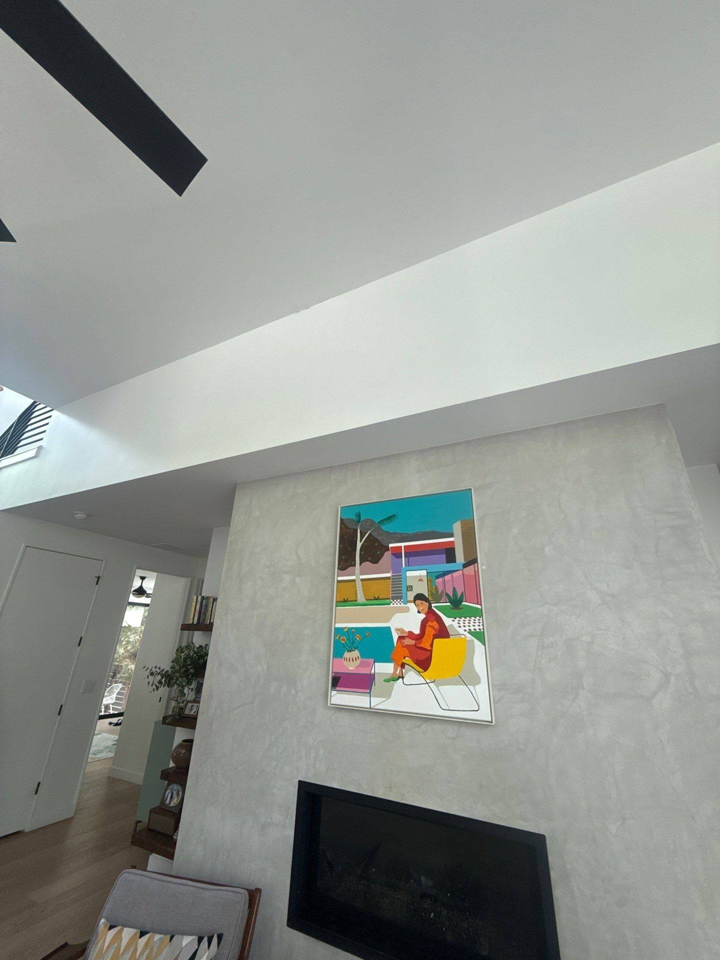 Living room ahead of painting in Austin, TX by Hill Country Painting