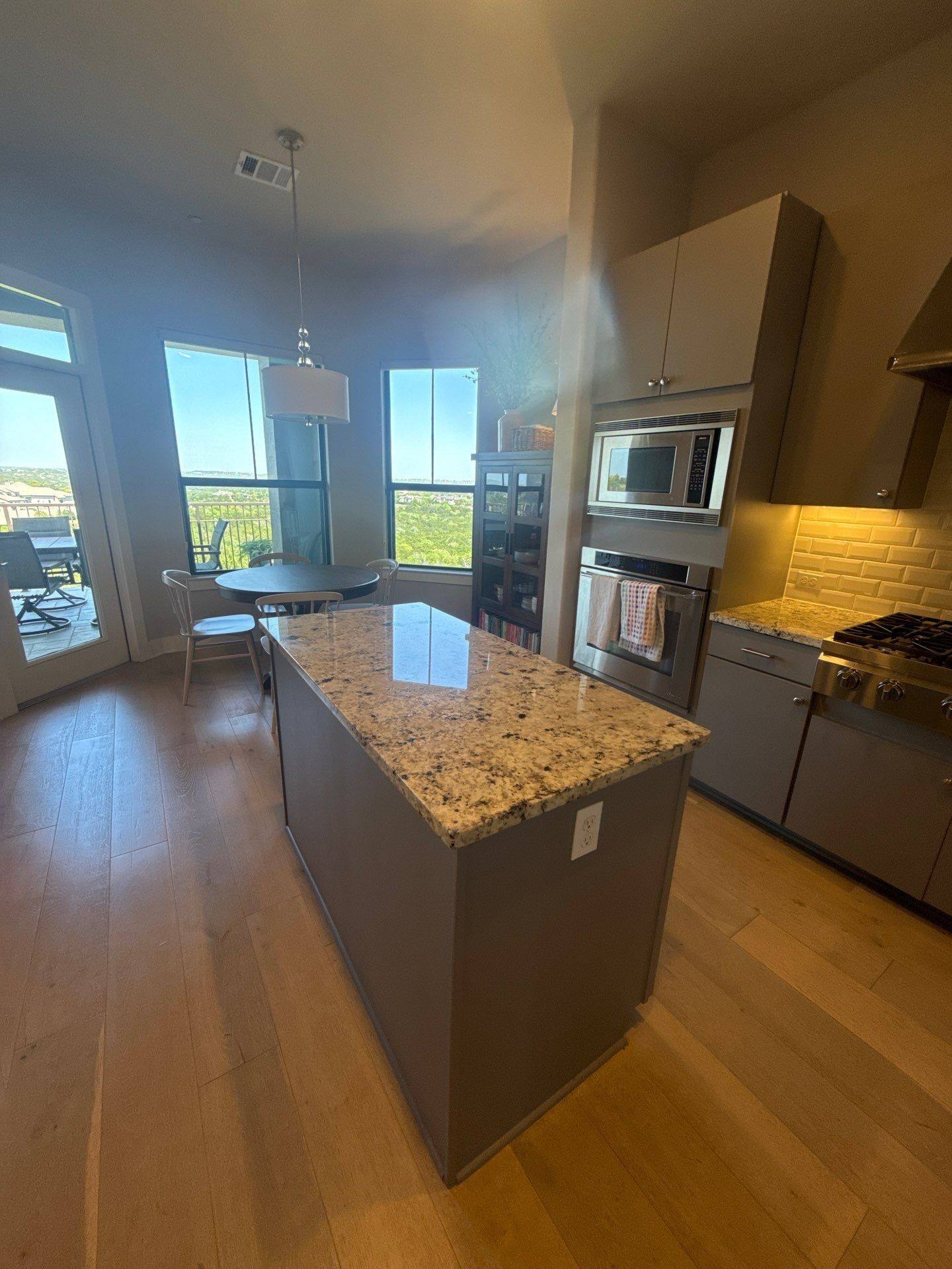 Kitchen ahead of painting in Austin, TX by Hill Country Painting