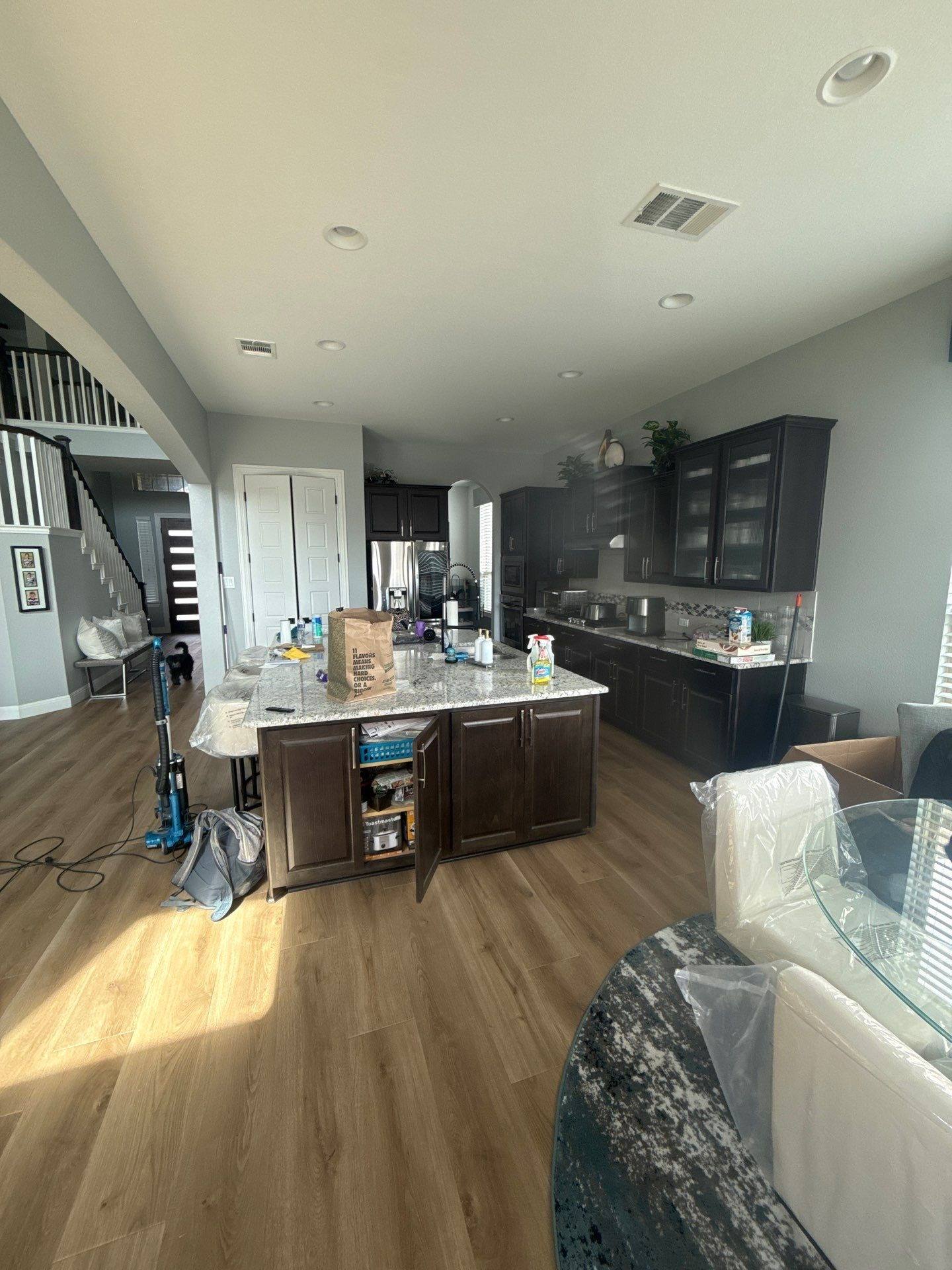 Kitchen ahead of painting in Pflugerville, TX by Hill Country Painting