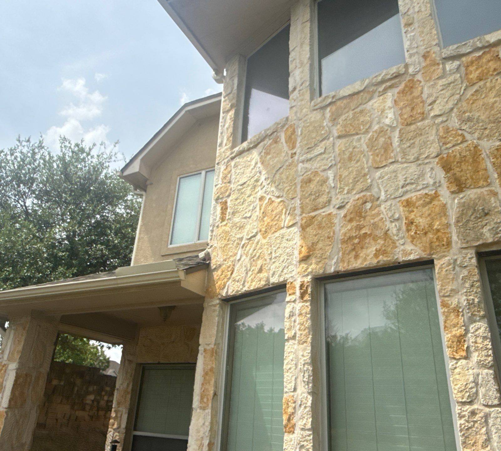Back corner ahead of painting in Austin, TX by Hill Country Painting