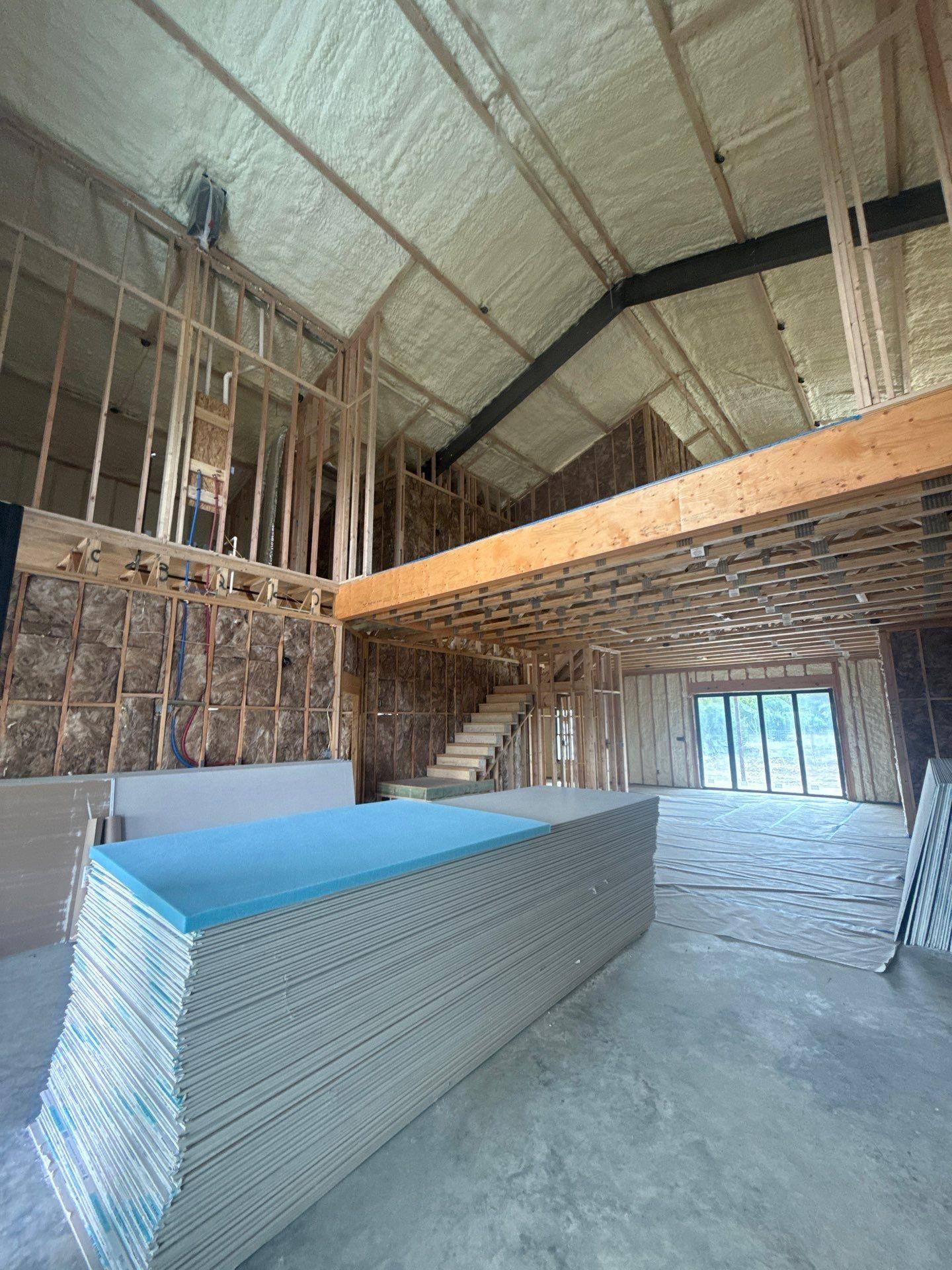Great room with staircase and loft ahead of interior painting in Georgetown, TX by Hill Country Painting