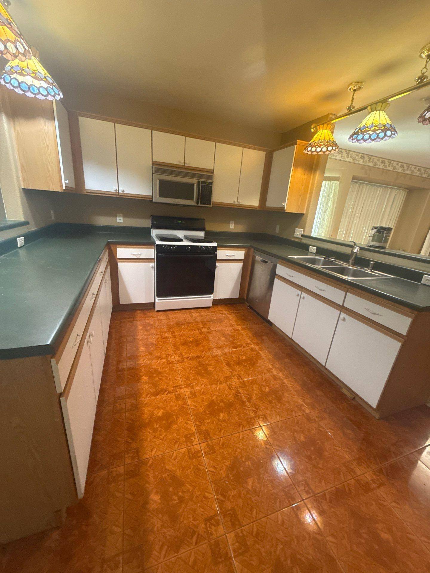 Kitchen ahead of interior painting in Round Rock, TX by Hill Country Painting