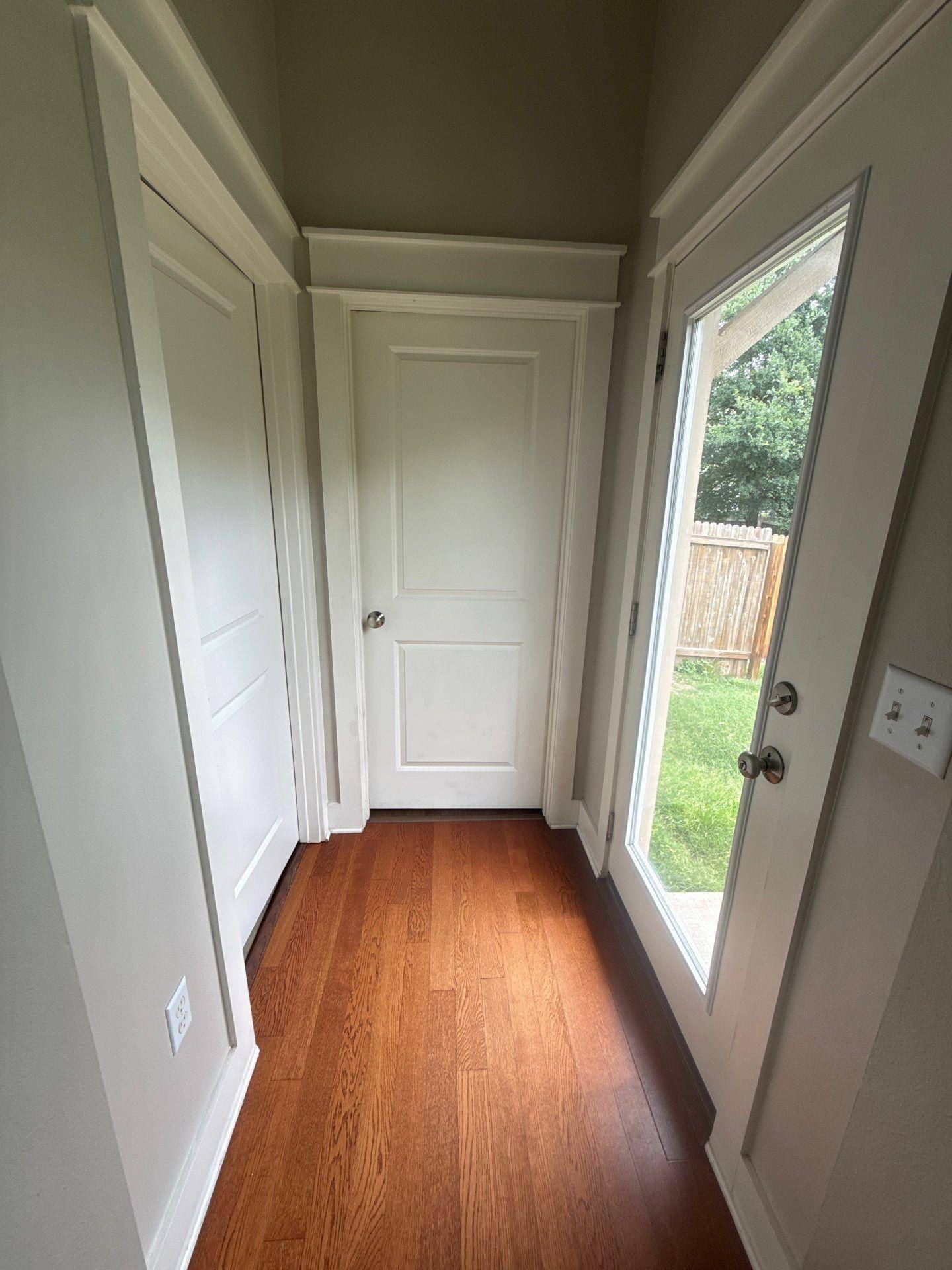 Entry way of a home in Austin, TX ahead of interior painting by Hill Country Painting