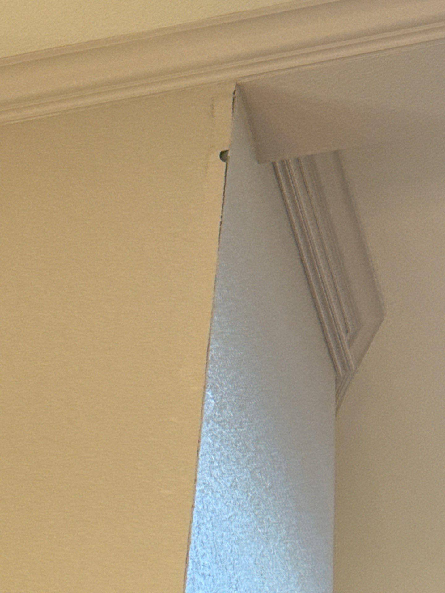 Crown molding detail in a home on Challenger in Lakeway, TX ahead of an interior painting estimate by Hill Country Painting