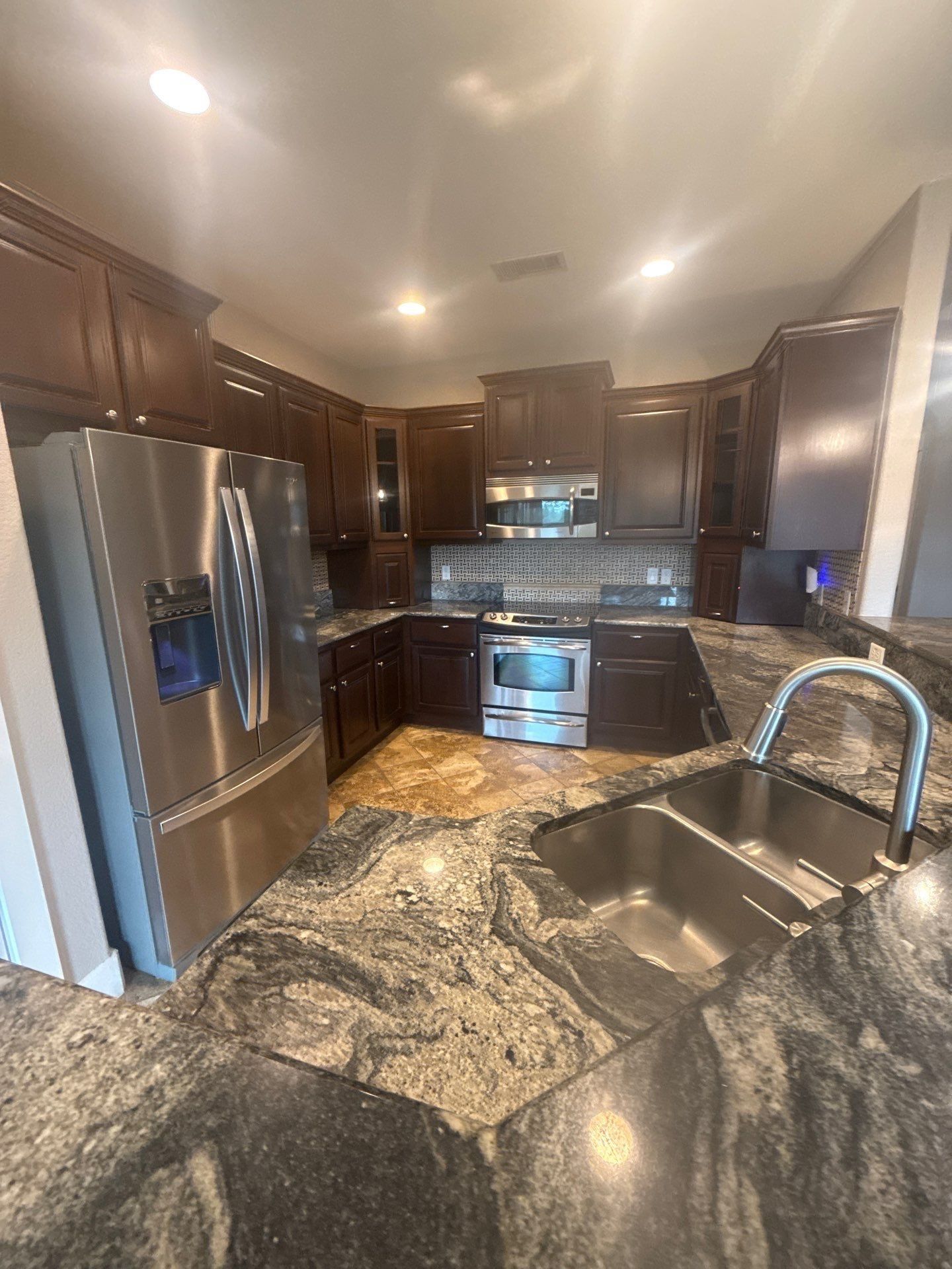 Kitchen of a home on Tucumcari Trail in Austin, TX ahead of interior painting by Hill Country Painting