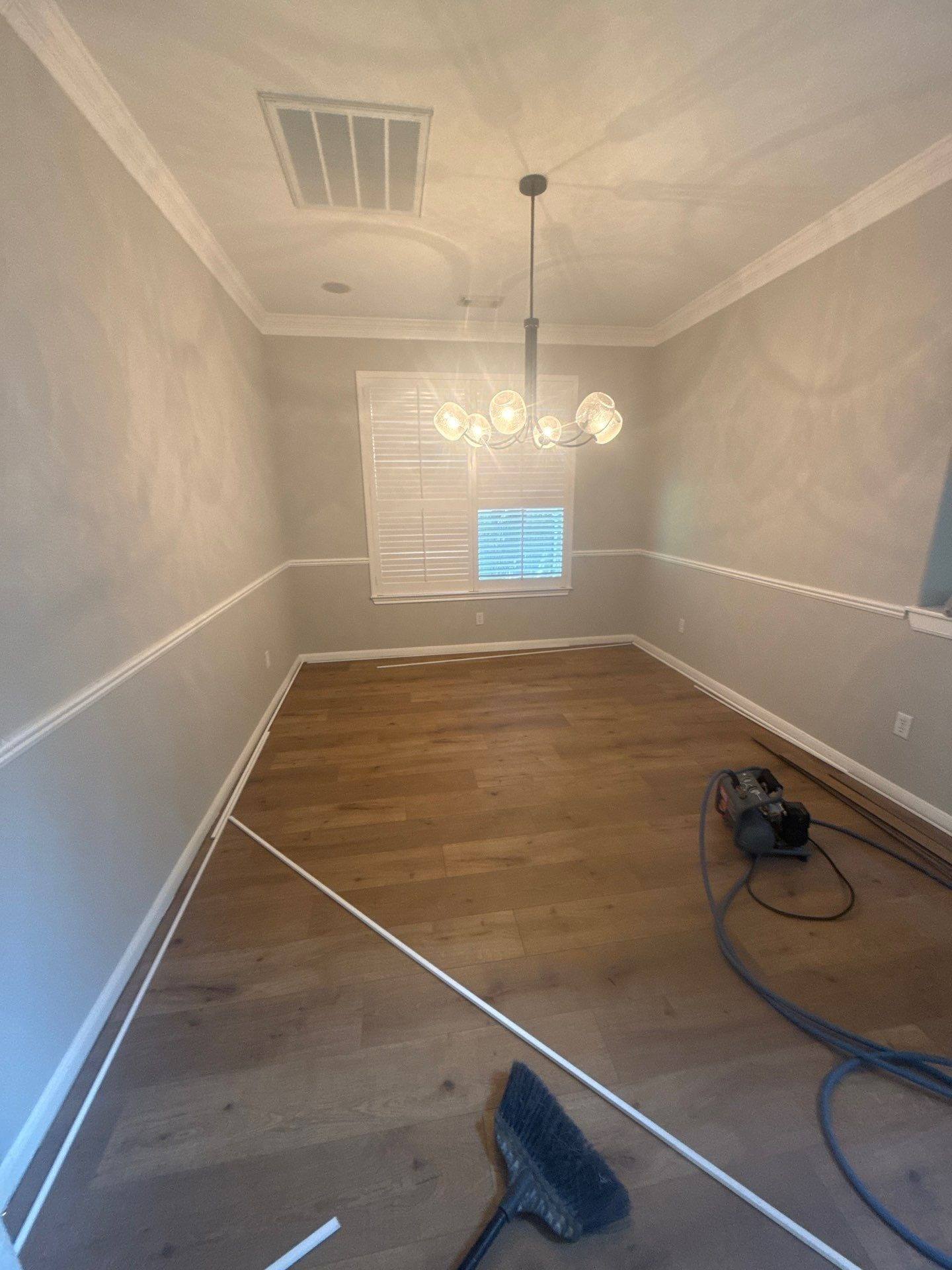 Dining room of a home on Coalwood Cove in Austin, TX ahead of interior painting by Hill Country Painting