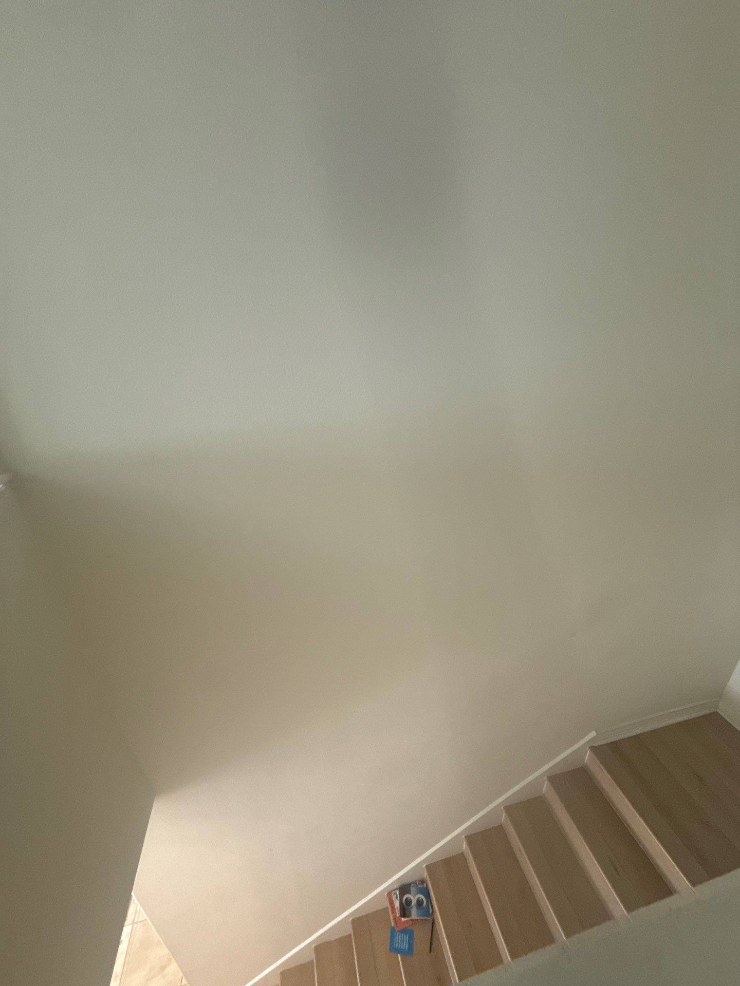 Stairwell in a home on Winnipeg Cove in Austin, TX ahead of interior painting by Hill Country Painting