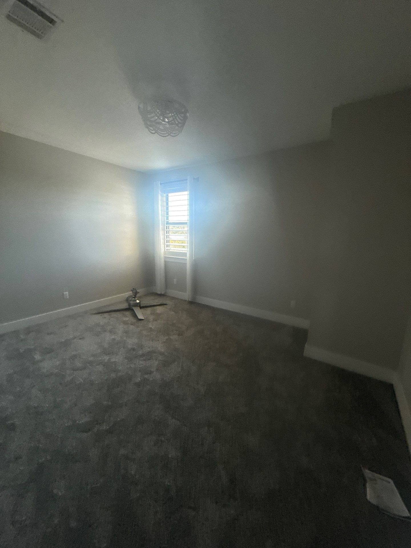 Bedroom at a property on Willow Hill Dr in Georgetown, TX ahead of interior painting by Hill Country Painting
