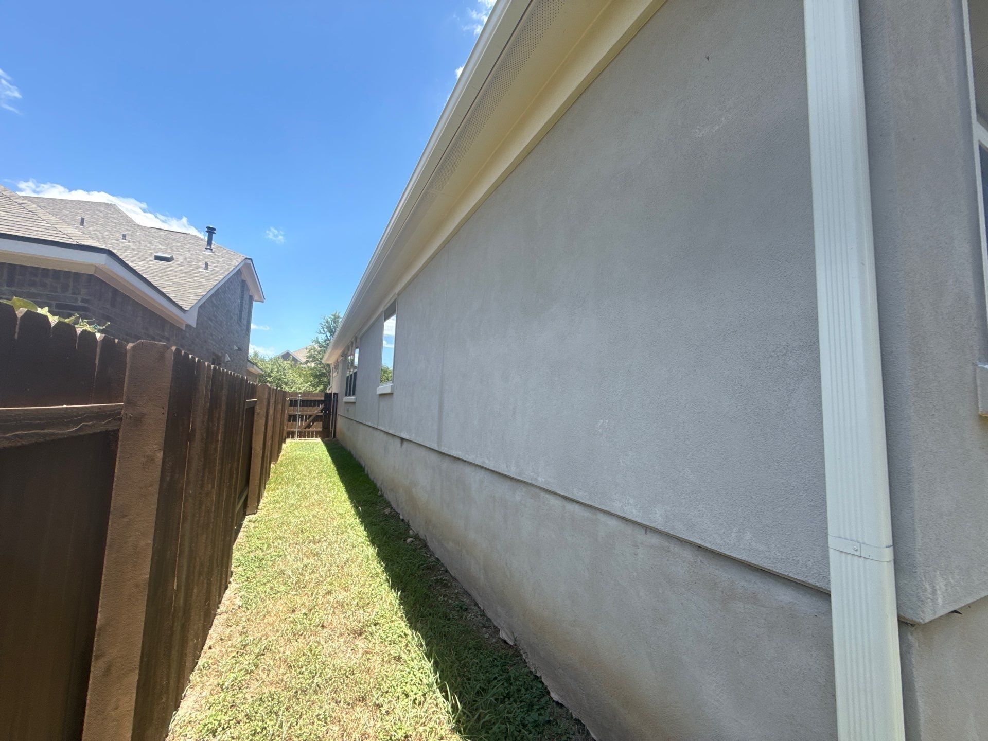 Exterior side elevation of the home
