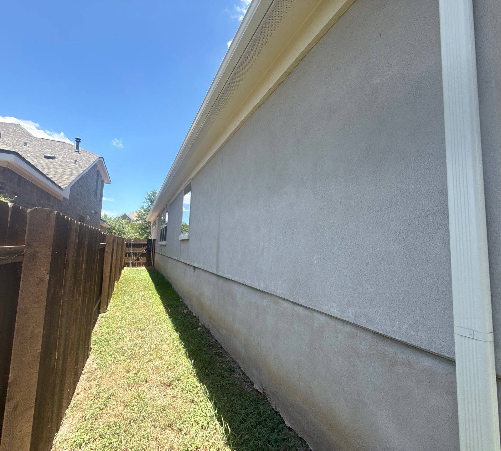 Exterior side elevation of the home
