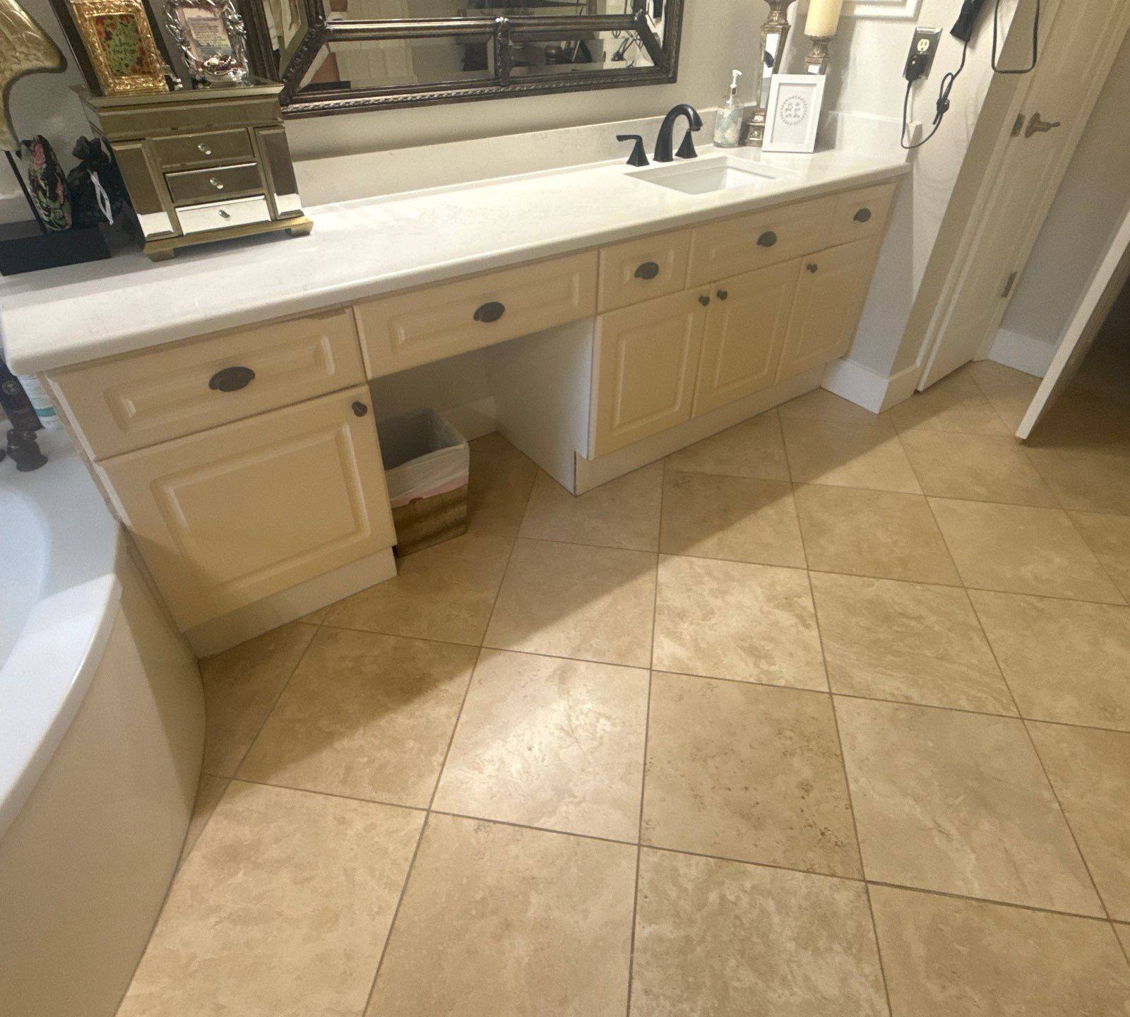 Bathroom vanity cabinets ahead of painting