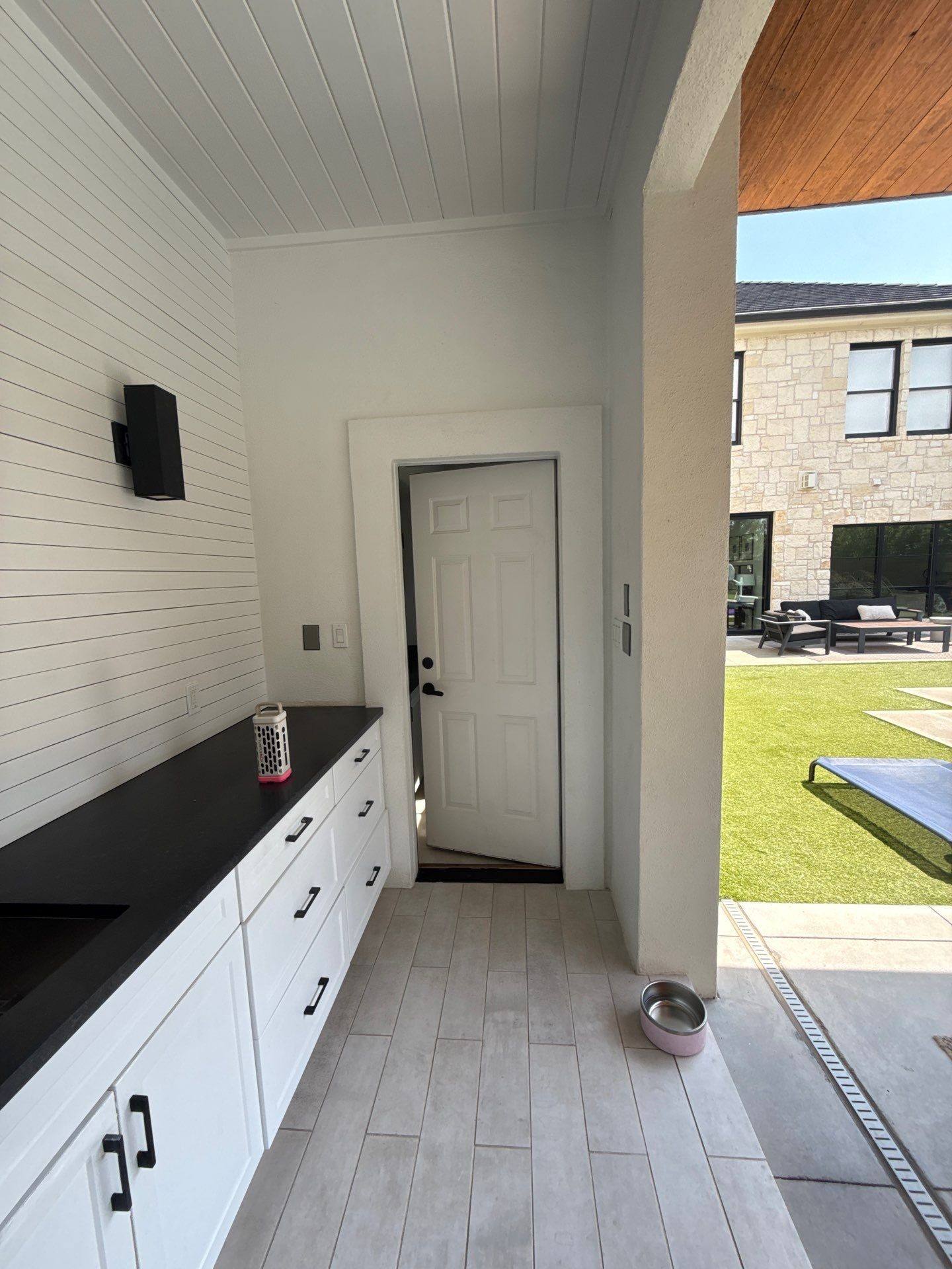 Mudroom cabinets ahead of painting