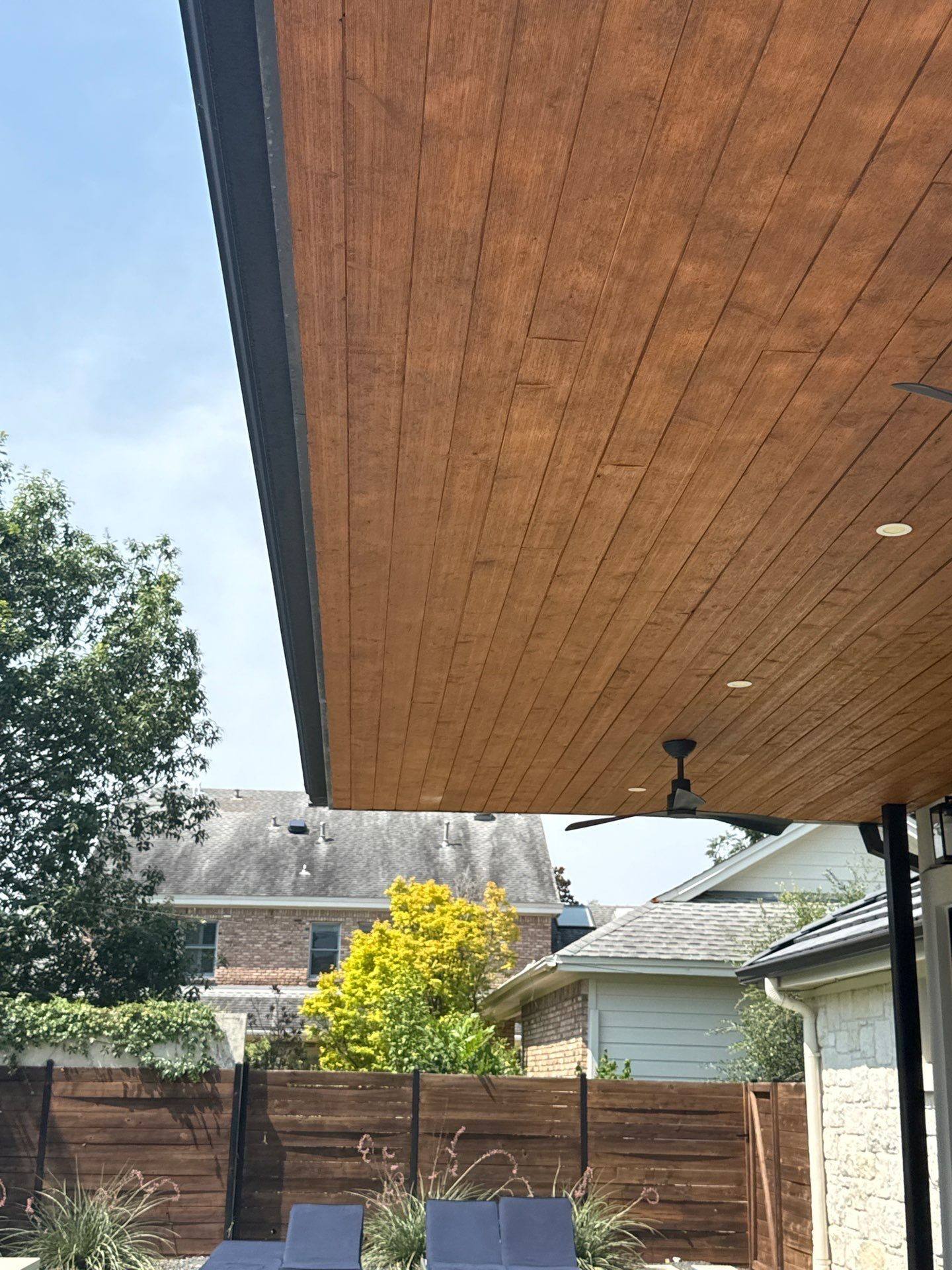 Porch ceiling detail ahead of painting