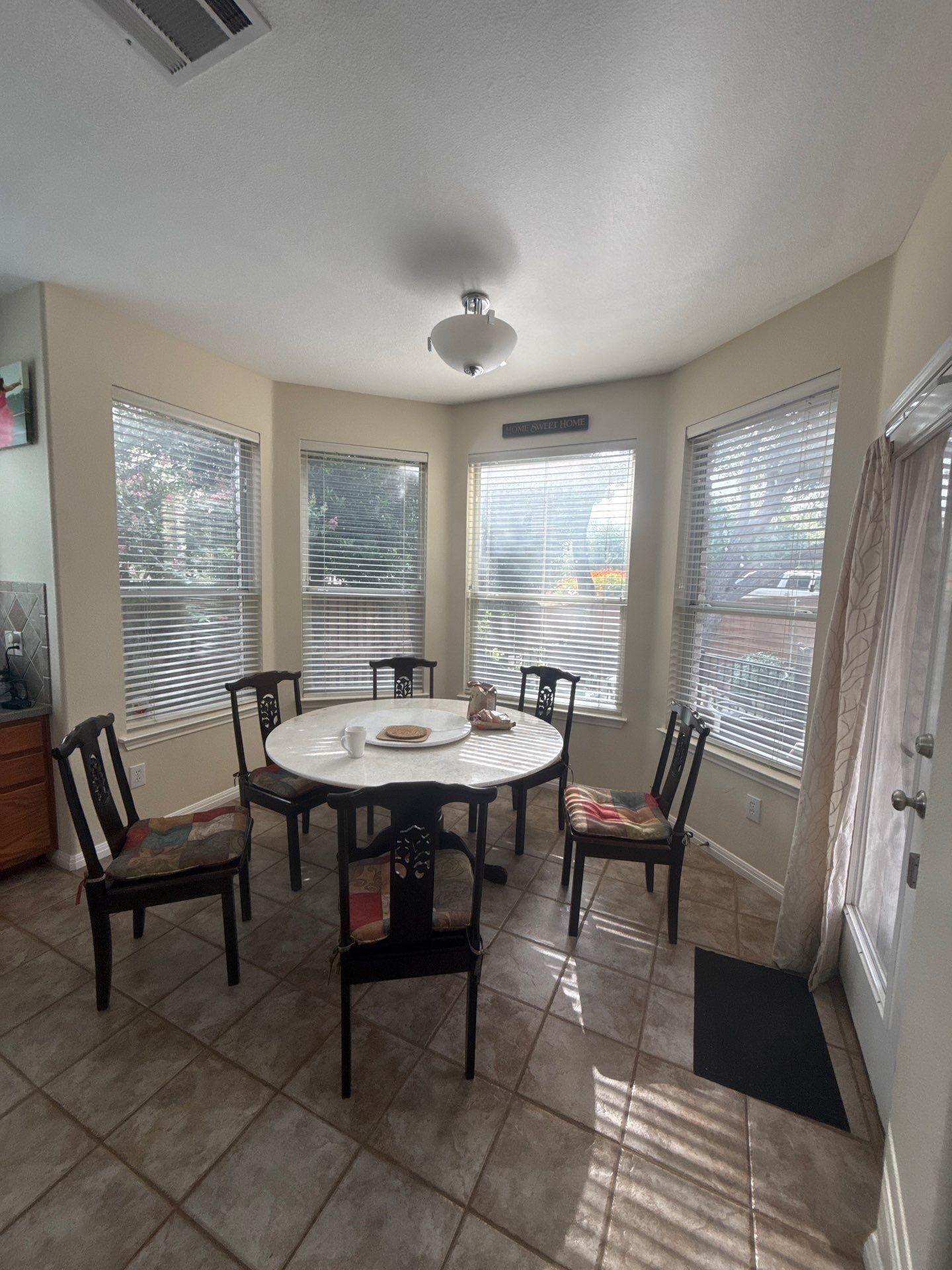 Breakfast nook ahead of painting