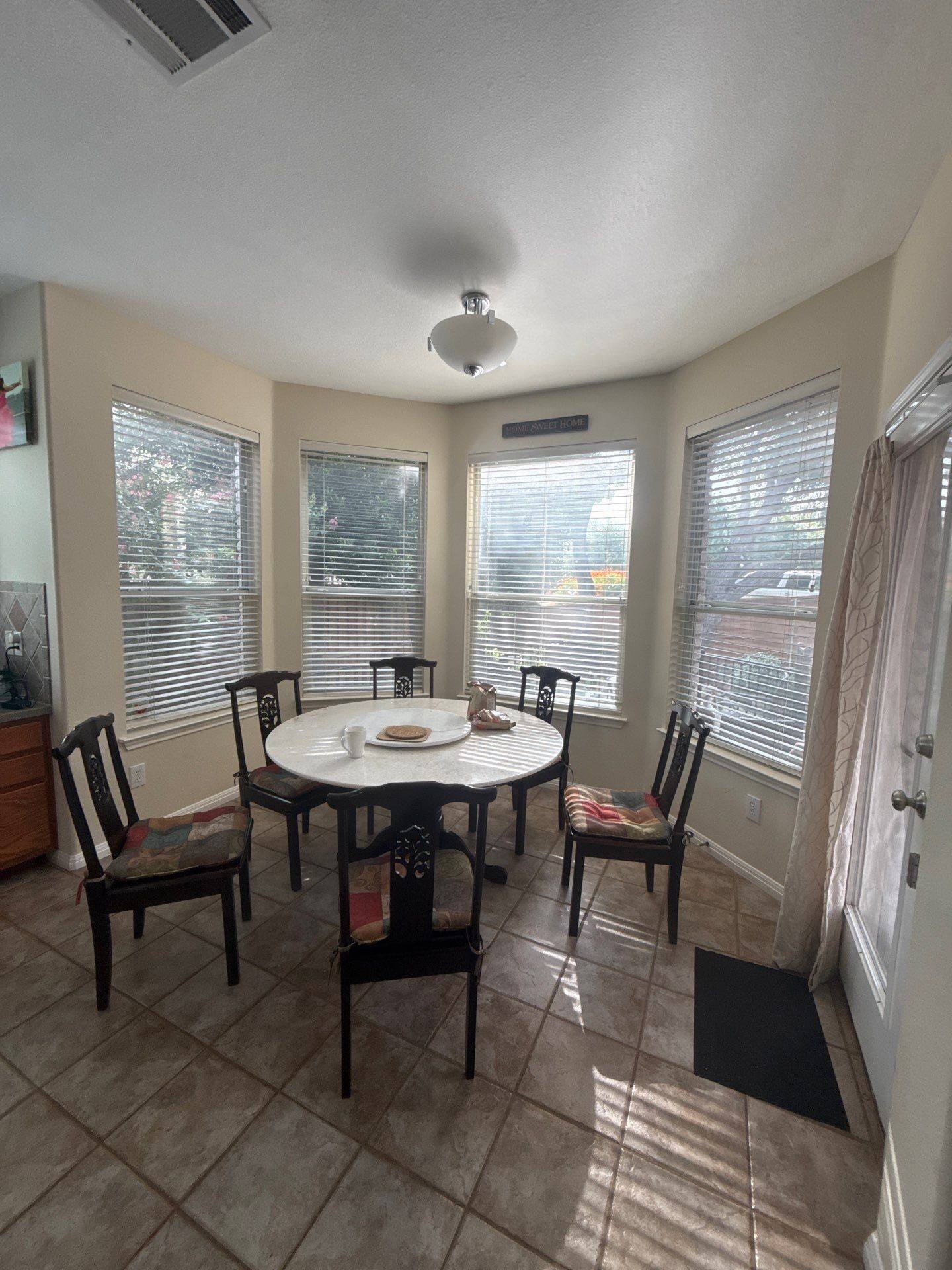 Breakfast nook ahead of painting