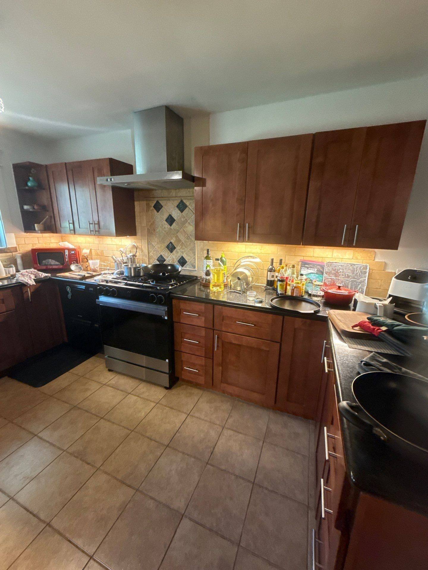 Kitchen cabinets ahead of refinishing