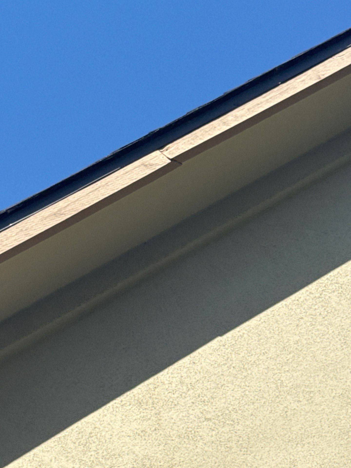 Left side fascia detail ahead of painting