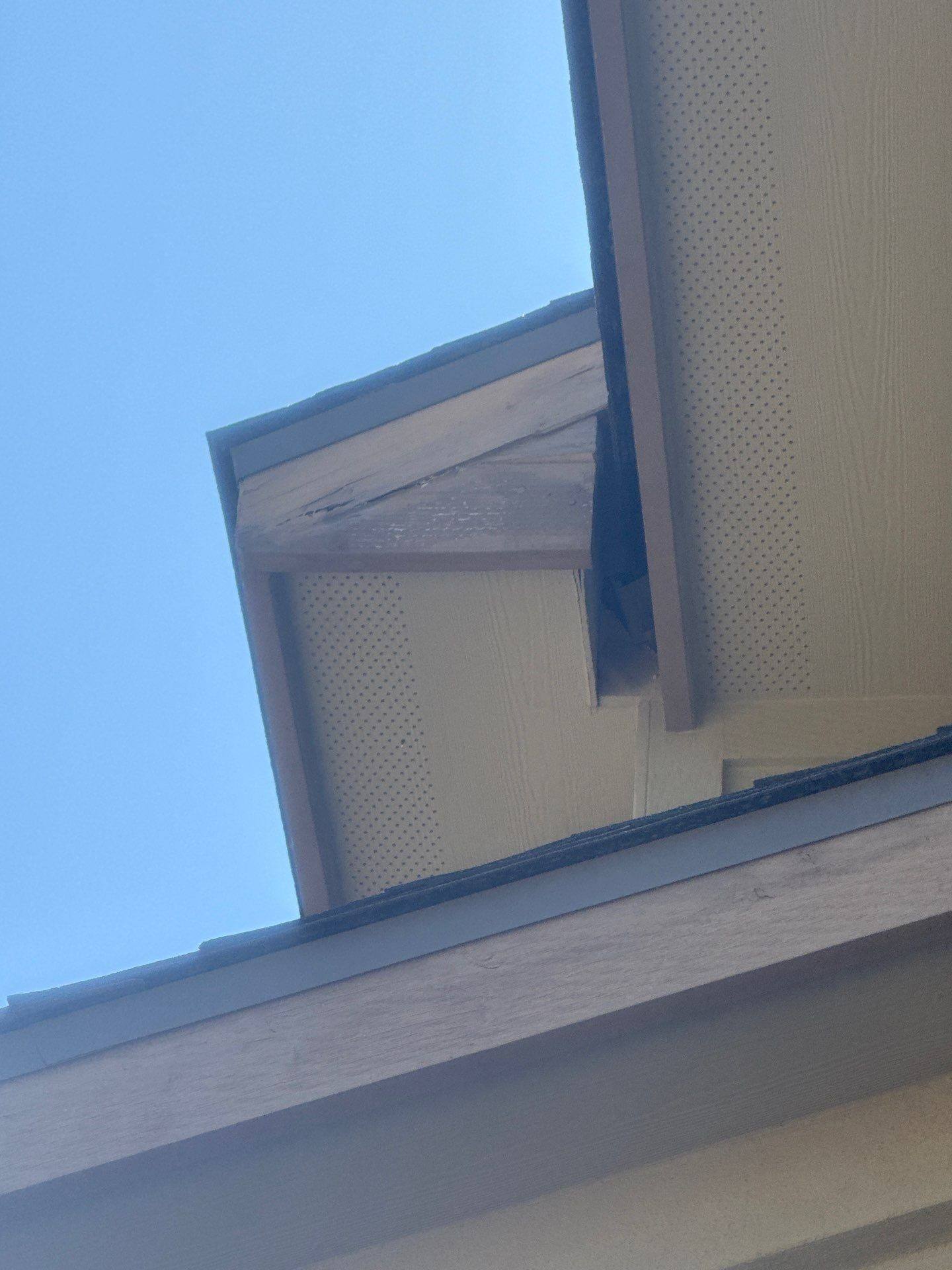 Soffit detail ahead of painting
