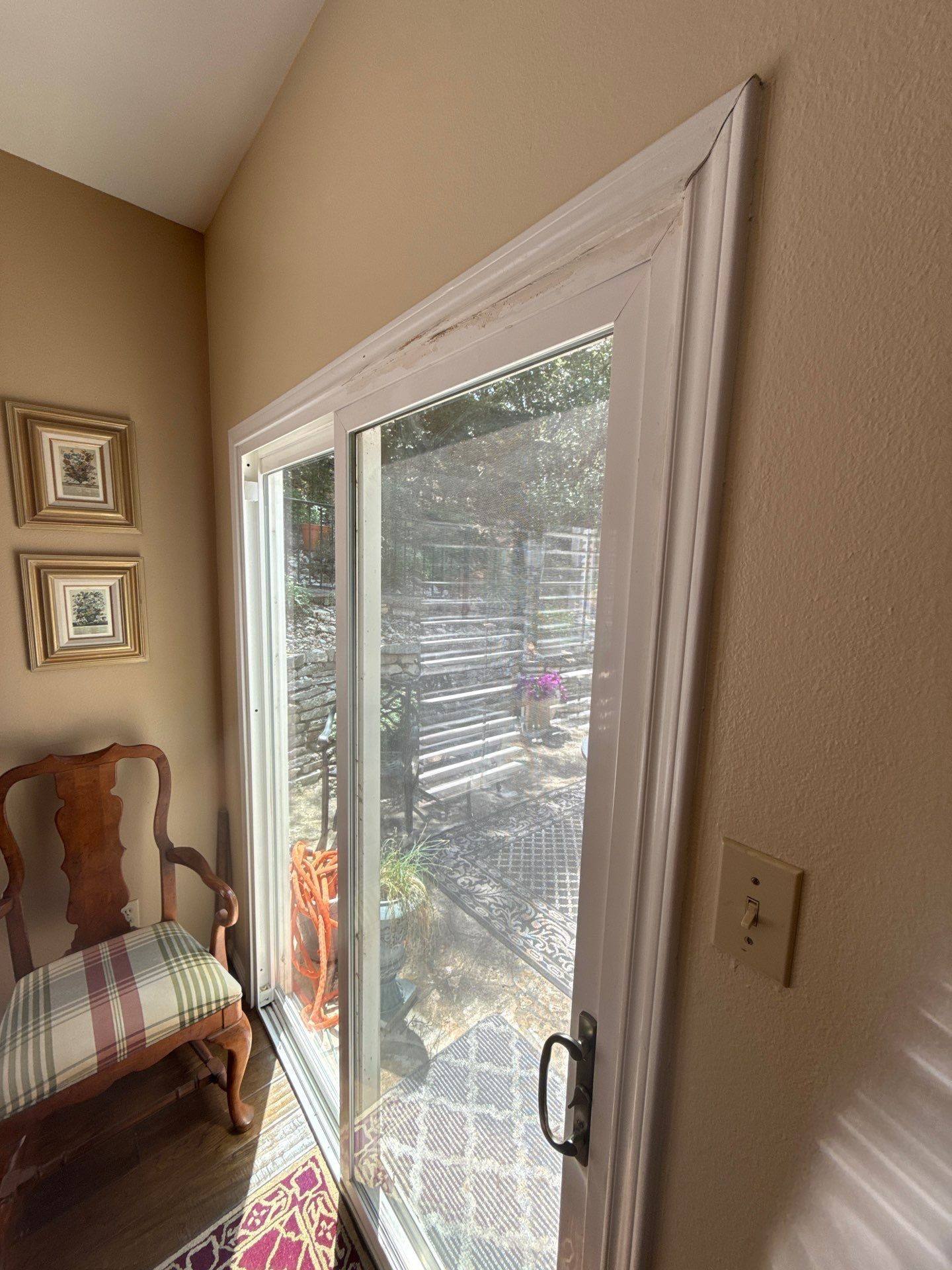 Breakfast area door and frame ahead of painting