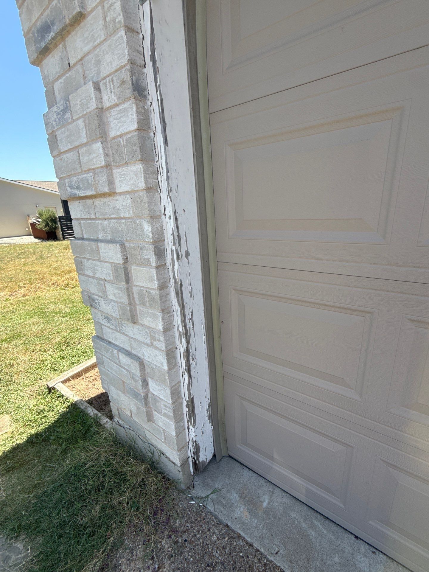 Garage door trim piece to be replaced