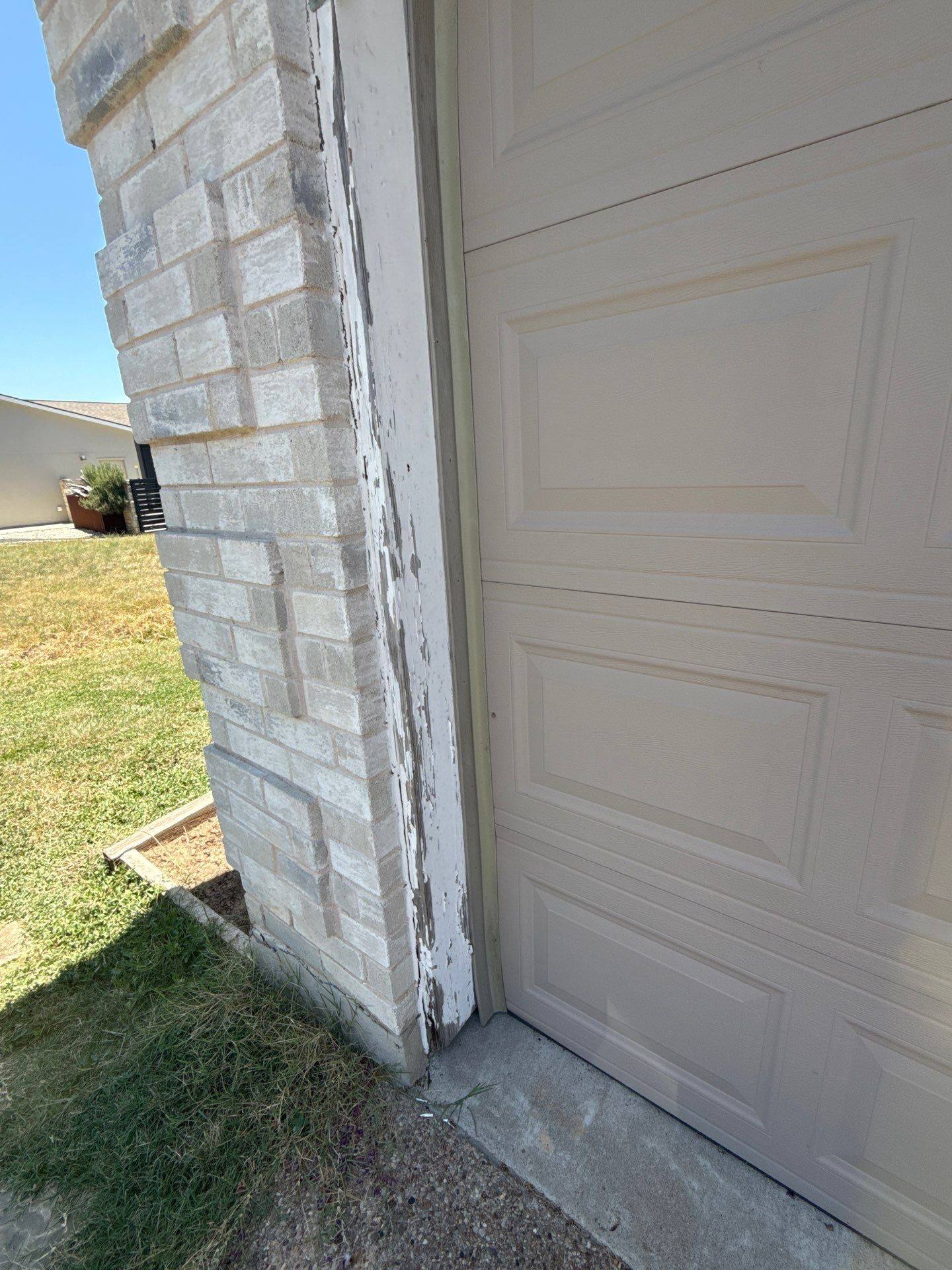 Garage door trim piece to be replaced