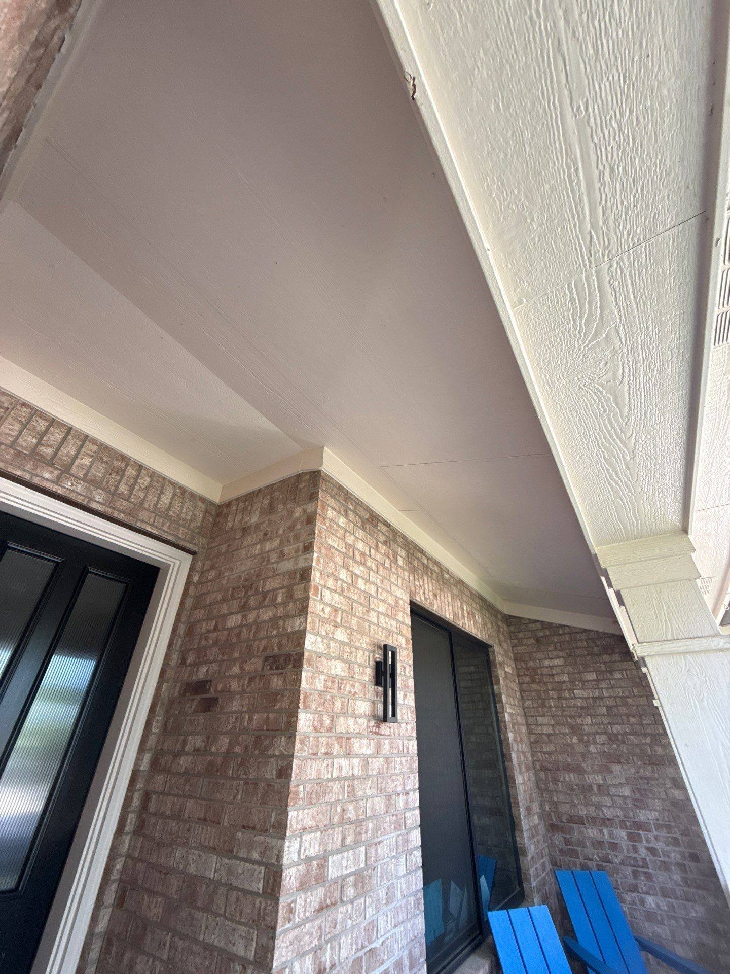 Porch ceiling ahead of painting