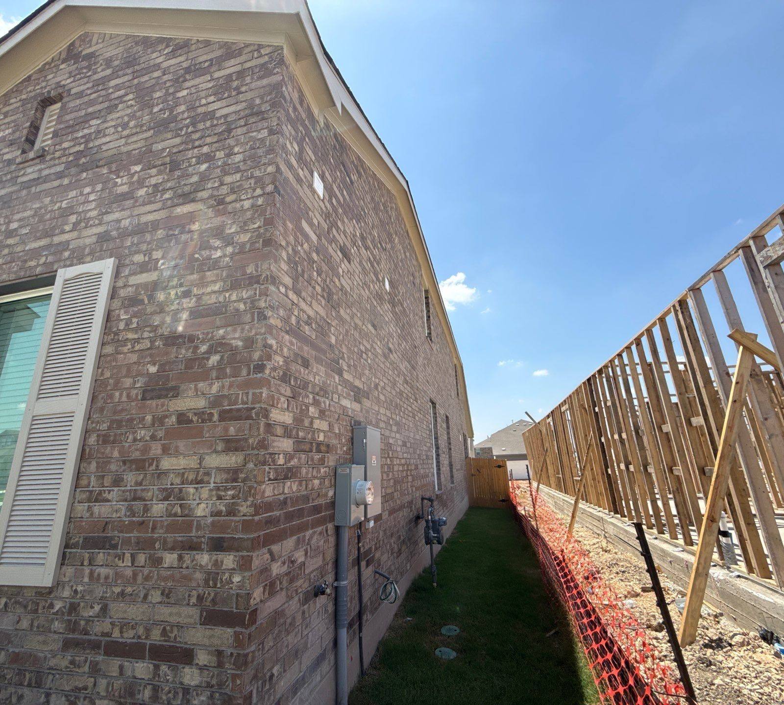 Side brick and soffit and fascia