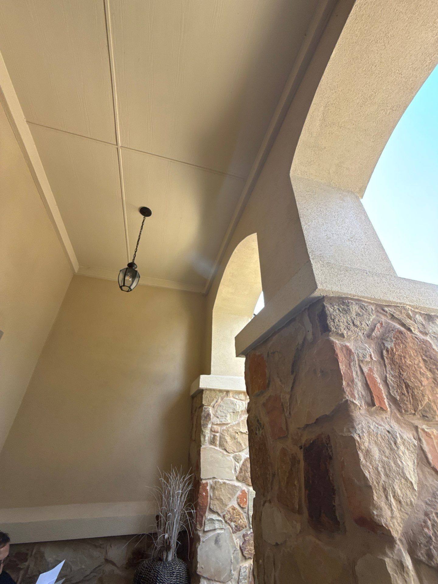 Porch ceiling and archway