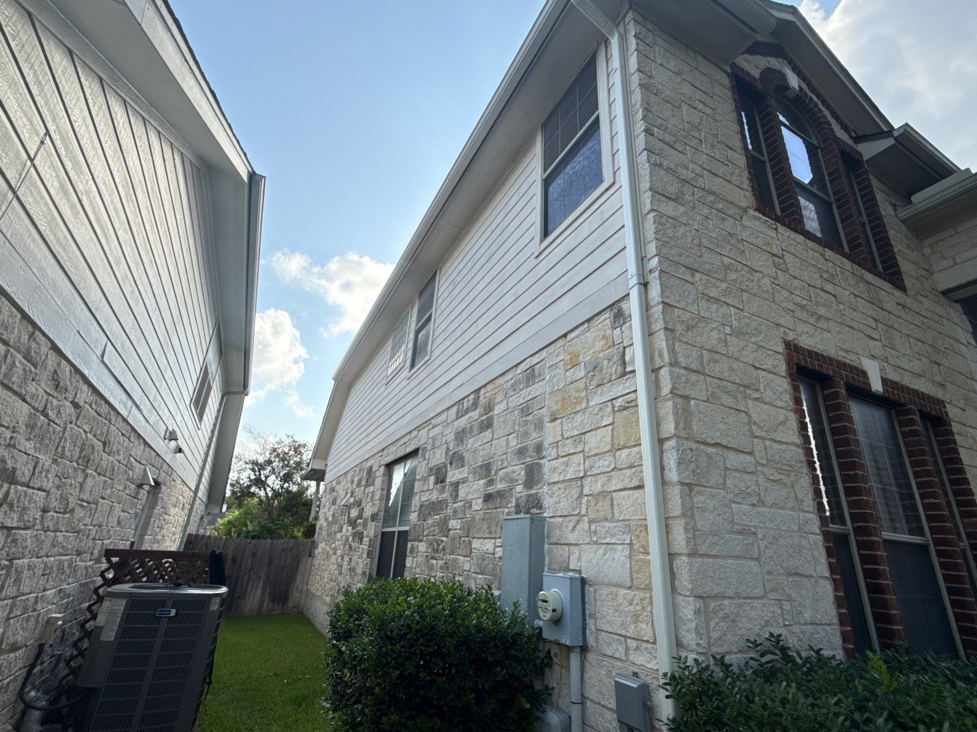 Left side siding and soffit ahead of painting