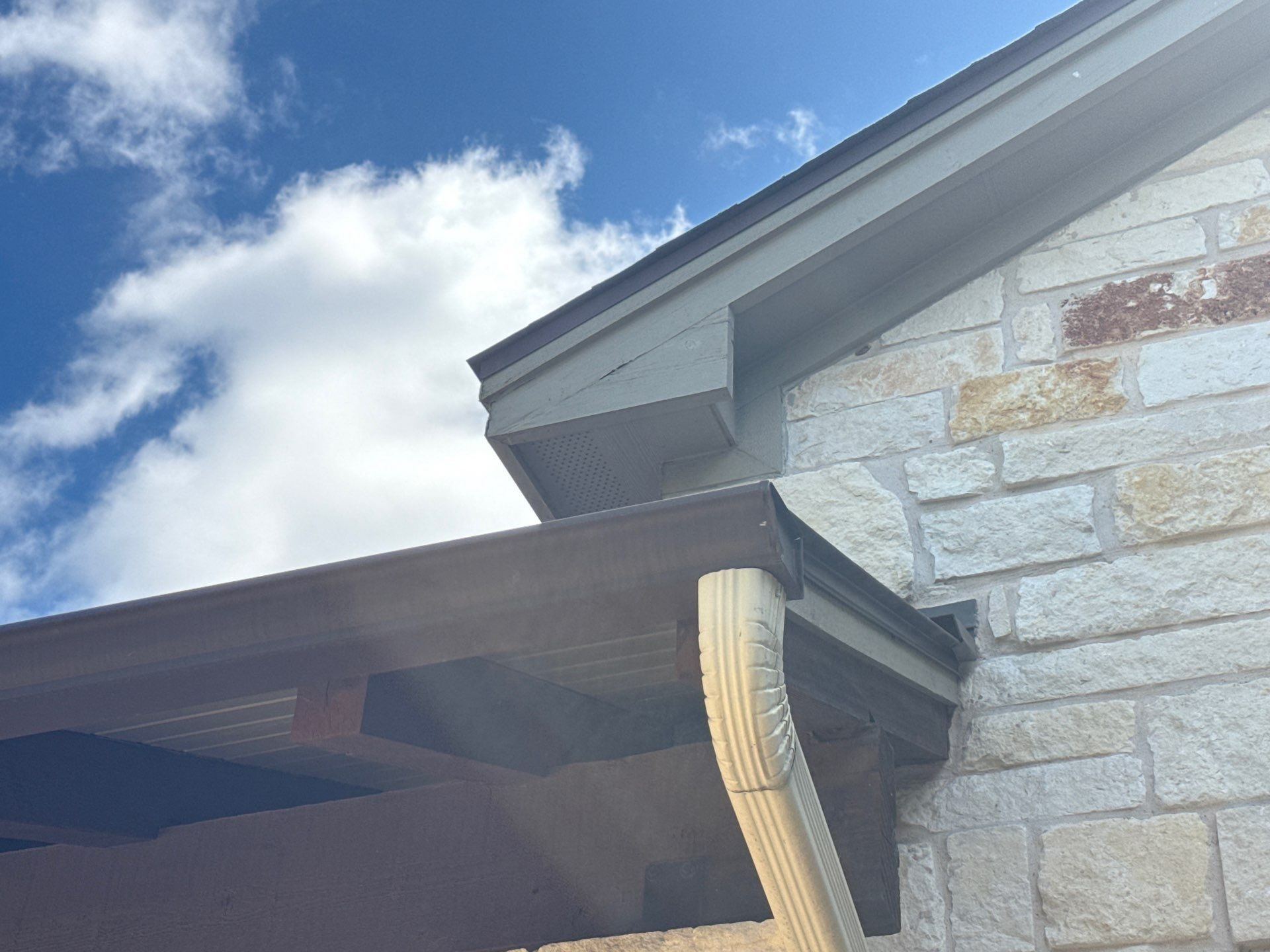 Gutter and downspout detail