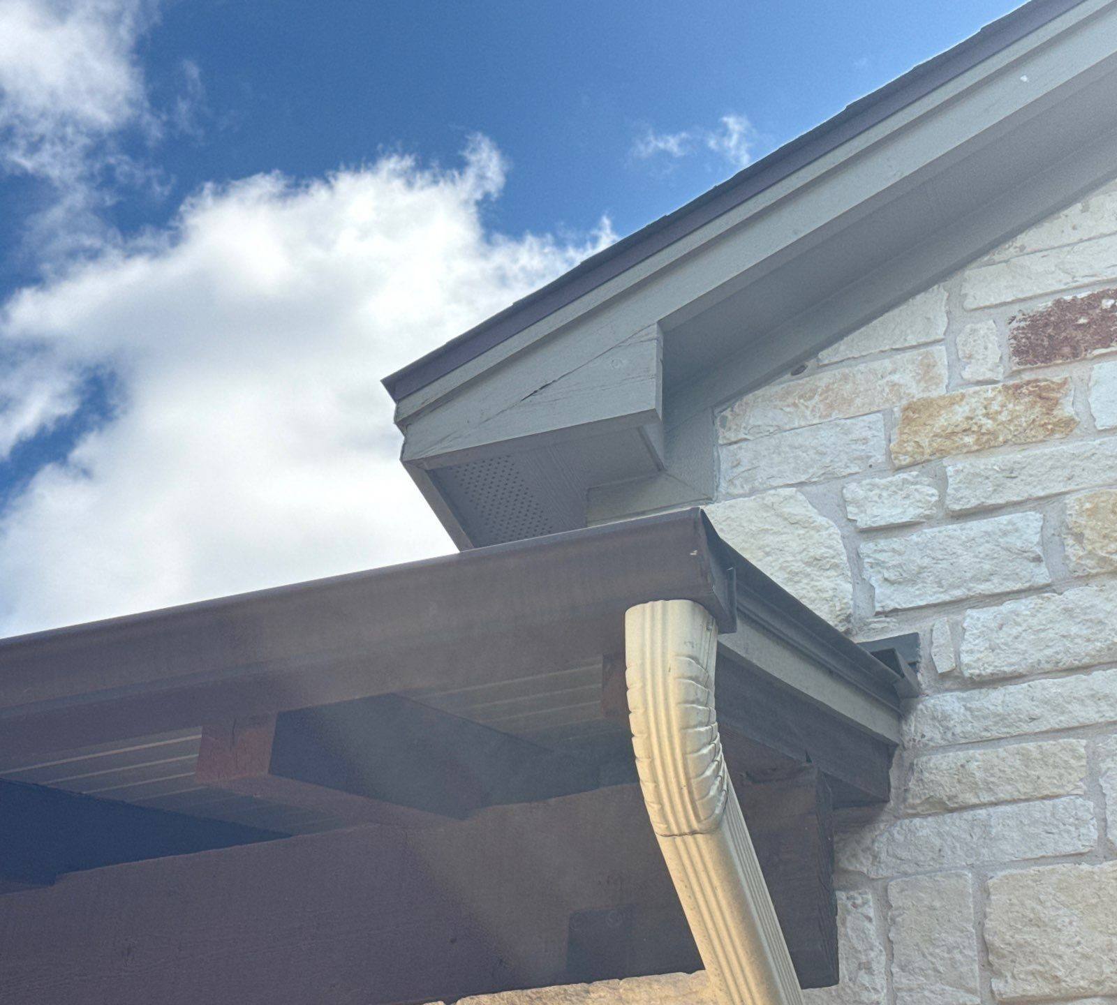 Gutter and downspout detail