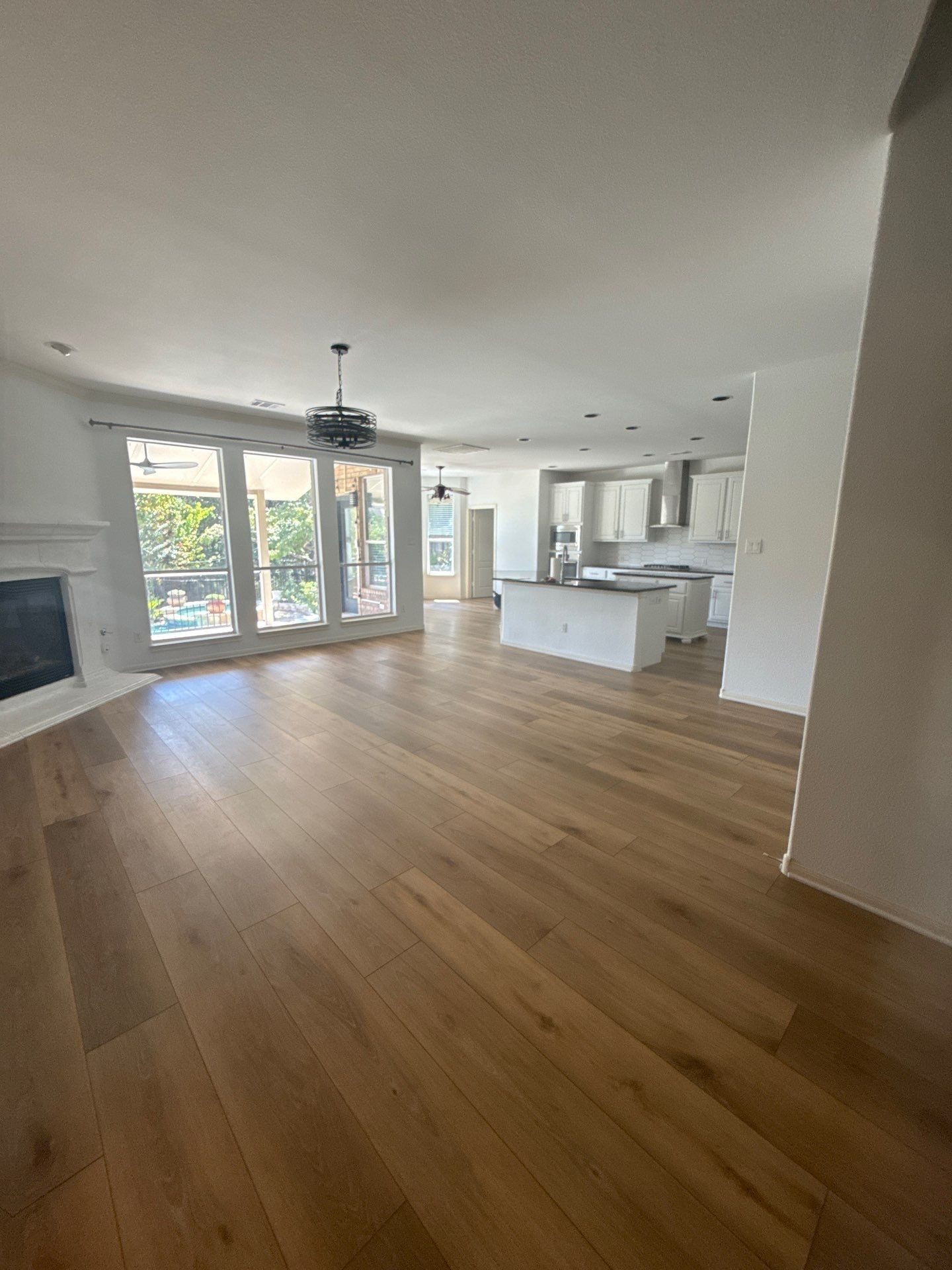 Open concept living room and kitchen